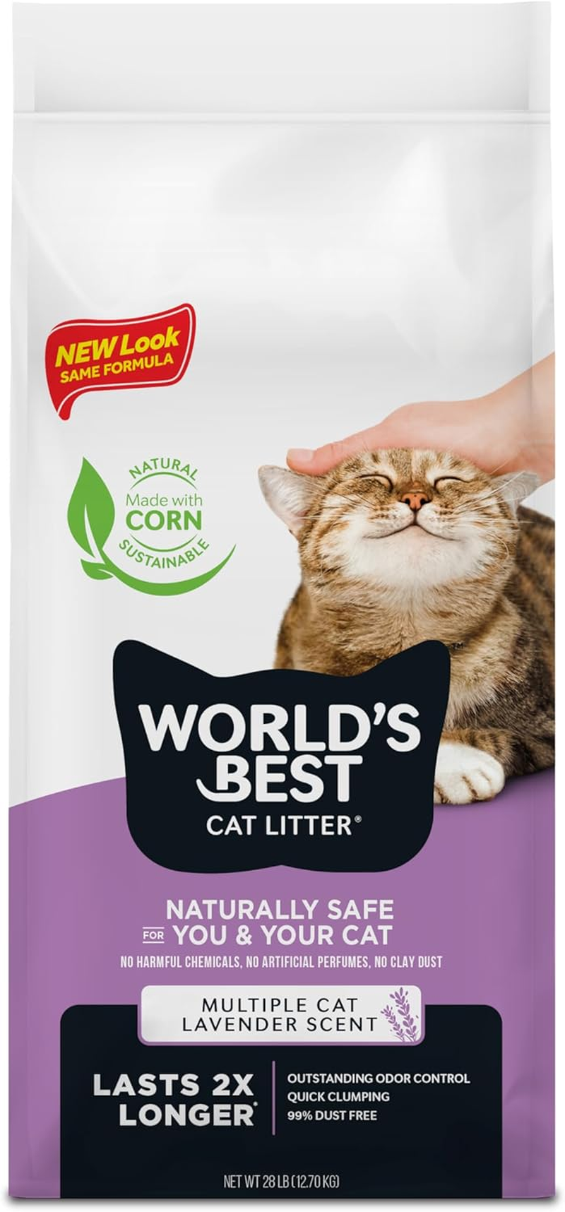 WORLDS BEST CAT LITTER LAVENDER 12.7KG image number 3
