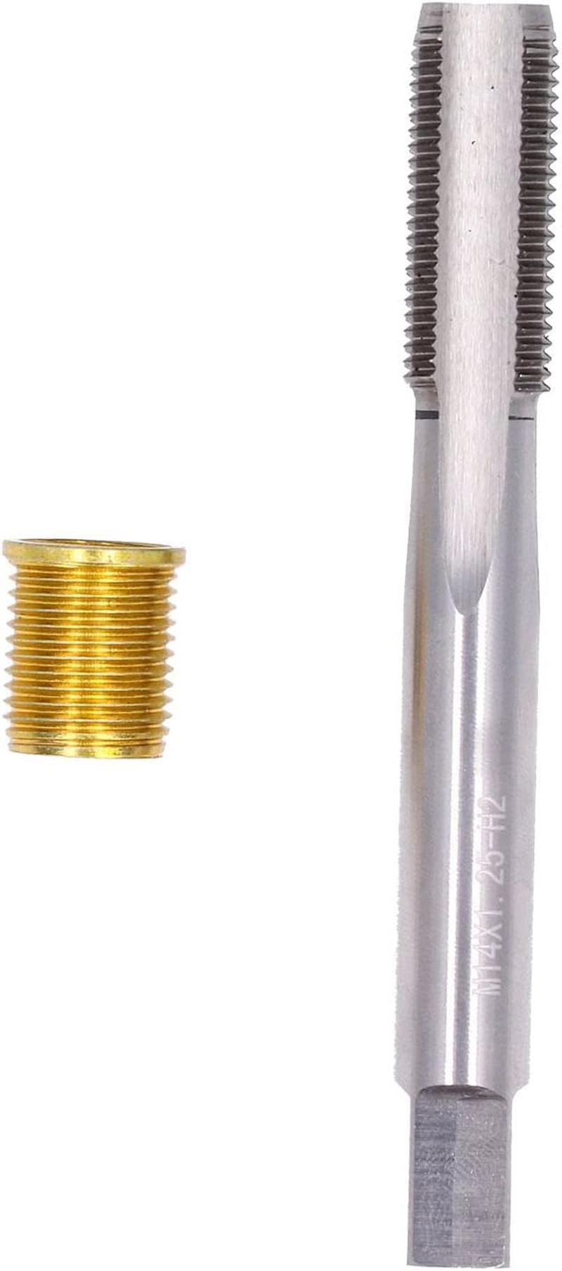 14Mm Spark Plug Thread Hole Repair Tools, Thread Repair Kit with 10Pcs M12 X 1.25 Thread Inserts and a M14 X 1.25 Thread Tap for Gasoline Engine image number 4