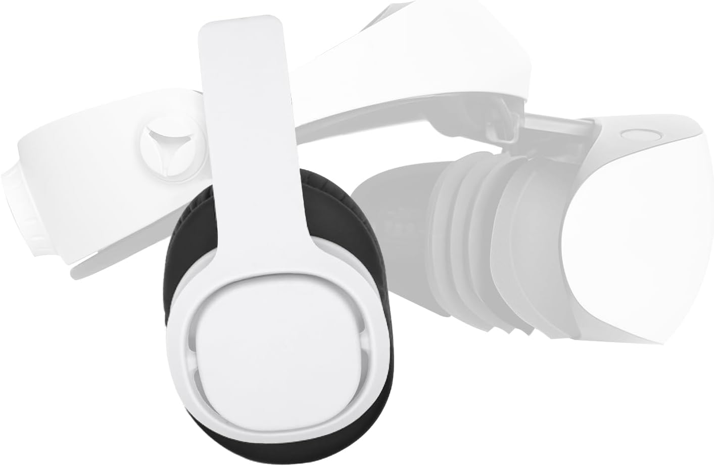 Globular Cluster PH2 Stereo VR Headphones for PS VR 2 - Clip on Design Easy to Install & Remove - Looks Tidy with Cable Router - More Comforable than In-Ear Buds ((75Mm X 90Mm Earmuffs White) image number 6