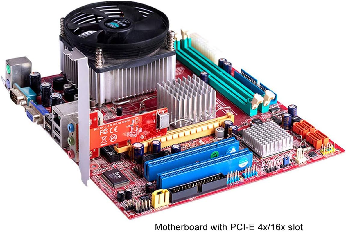 Xiwai PCI-E 3.0 X4 to Oculink SFF-8612 SFF-8611 Host Adapter for Pcie SSD with Low Profile Bracket image number 5