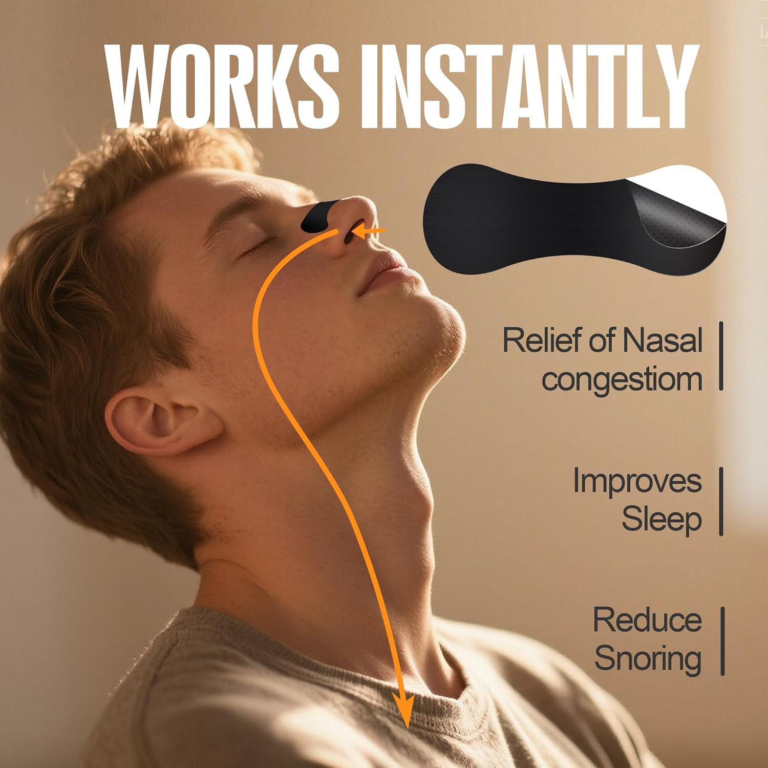 Nasal Strips, 30 Pack Nose Strips for Breathing, Nose Breathing Strips Extra Strength Nasal Strips, Breathing and Exercise Nose Tape for Sleeping image number 1