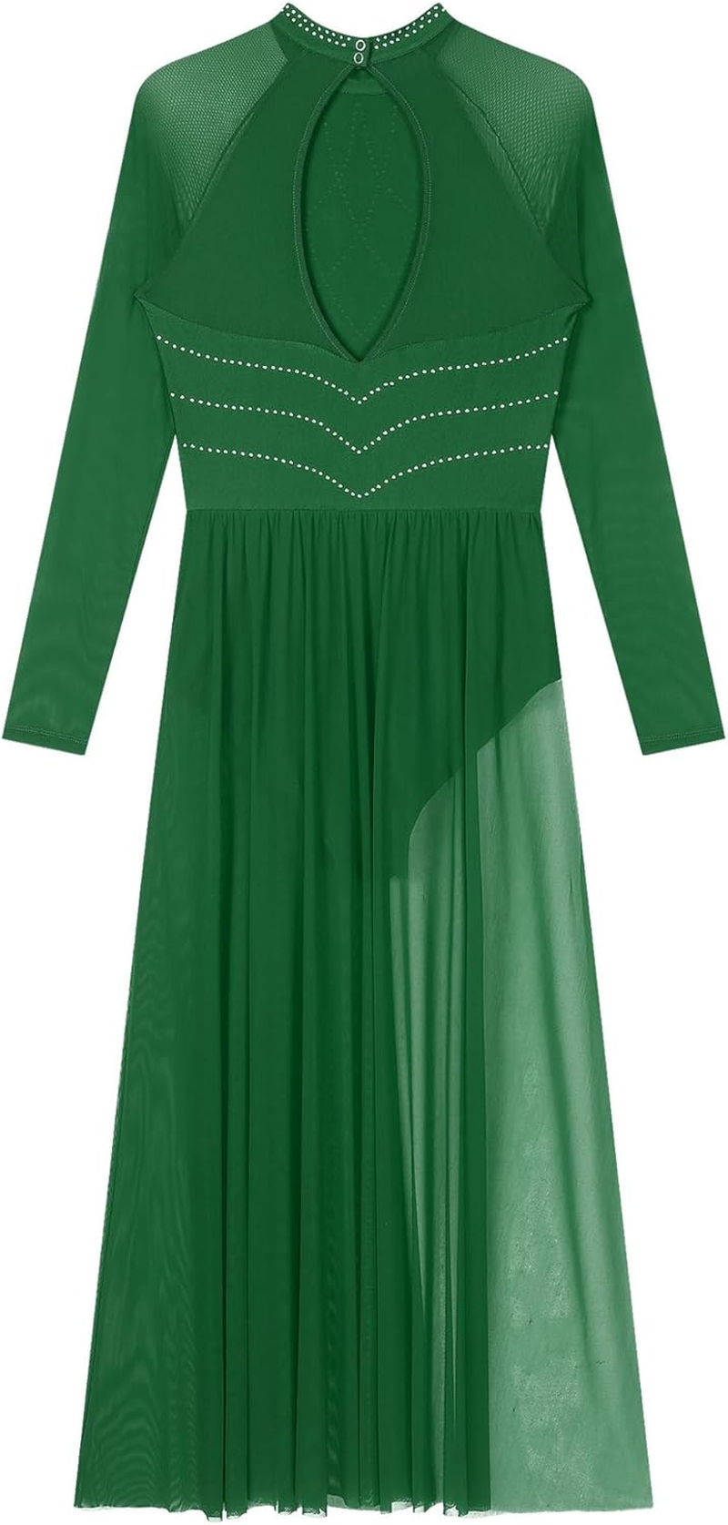 Loodgao Women'S Long Lyrical Dance Costume Split Sleeved Modern Contemporary Dance Dress image number 6