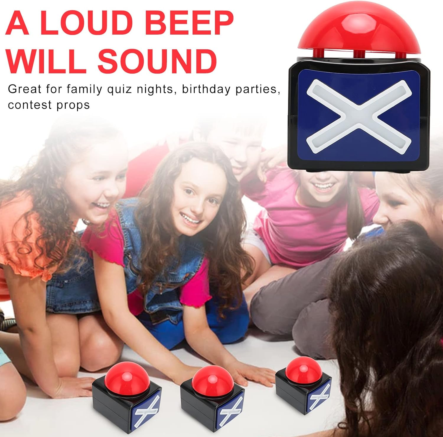 Game Buzzer, Game Show Buzzers, Portable, Easy to Store, ABS Material, Small Size for Birthday Parties image number 2