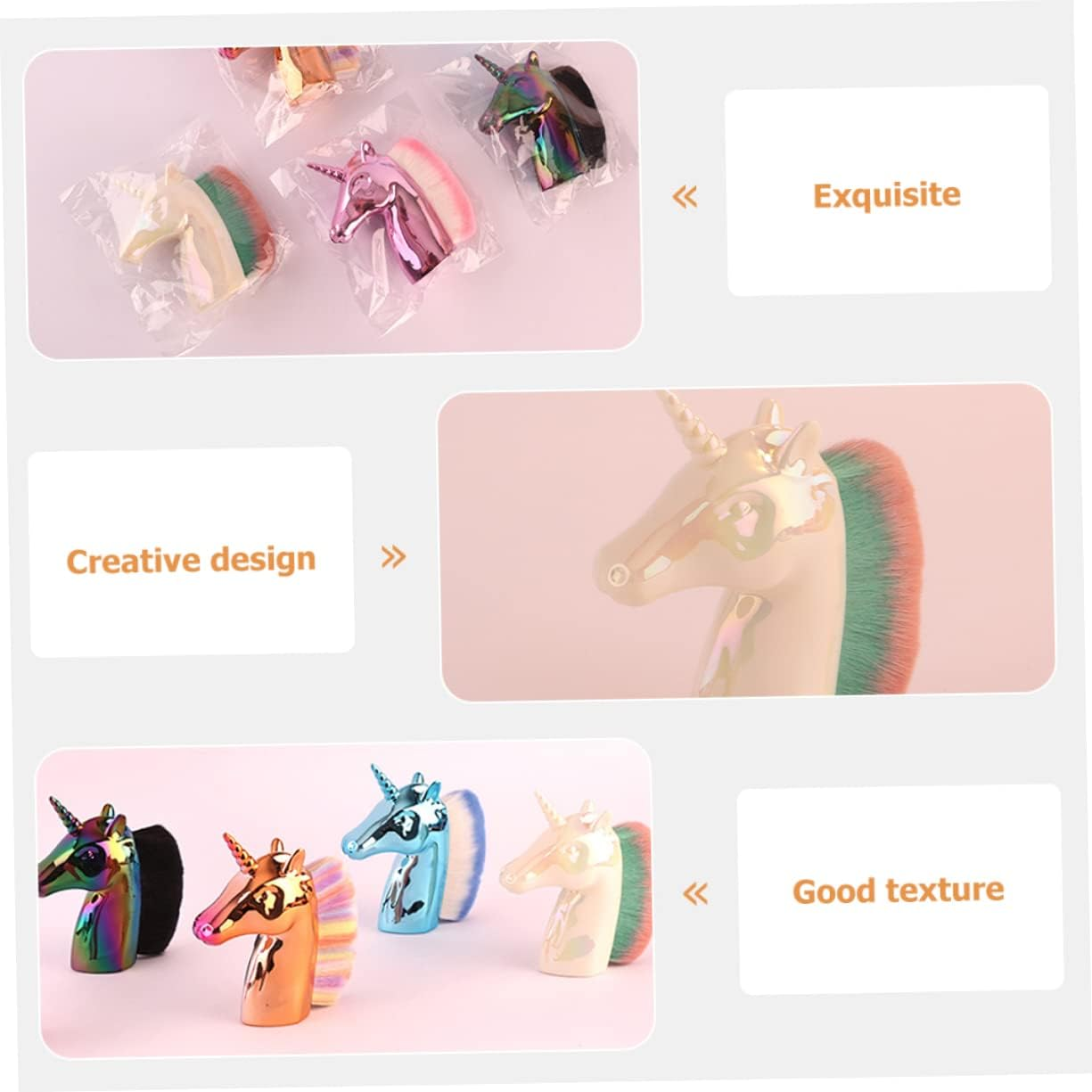 AUTSUPPL Makeup Brush Portable Loose Powder Nail Dust Cleaner Handle Grip for Travel Everyday Use Essential Cosmetic Tool For