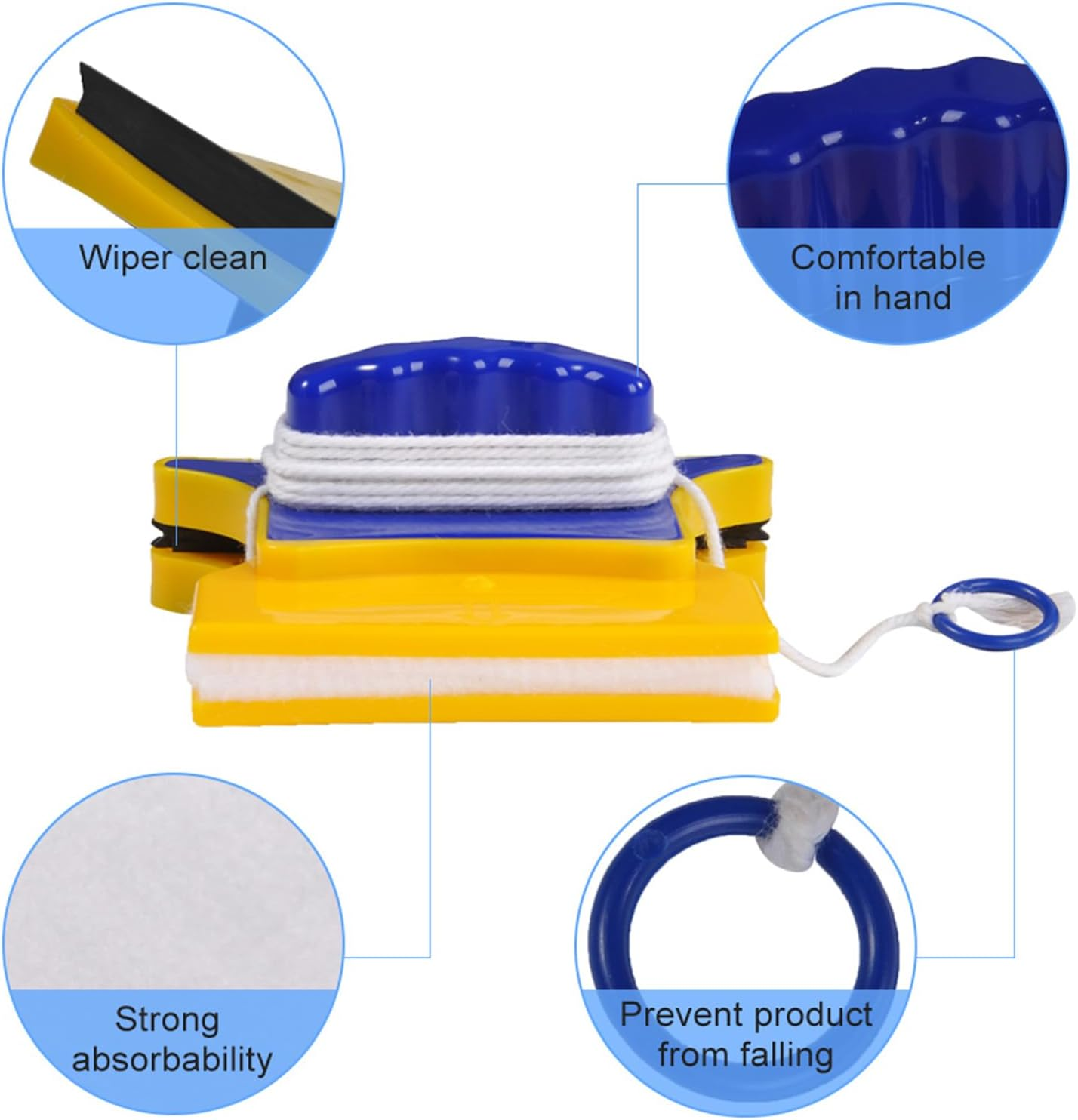 Magnetic Window Cleaner Window Magnetic Double -Sided Glass Wiping Cleaner Brush Tool Home image number 6