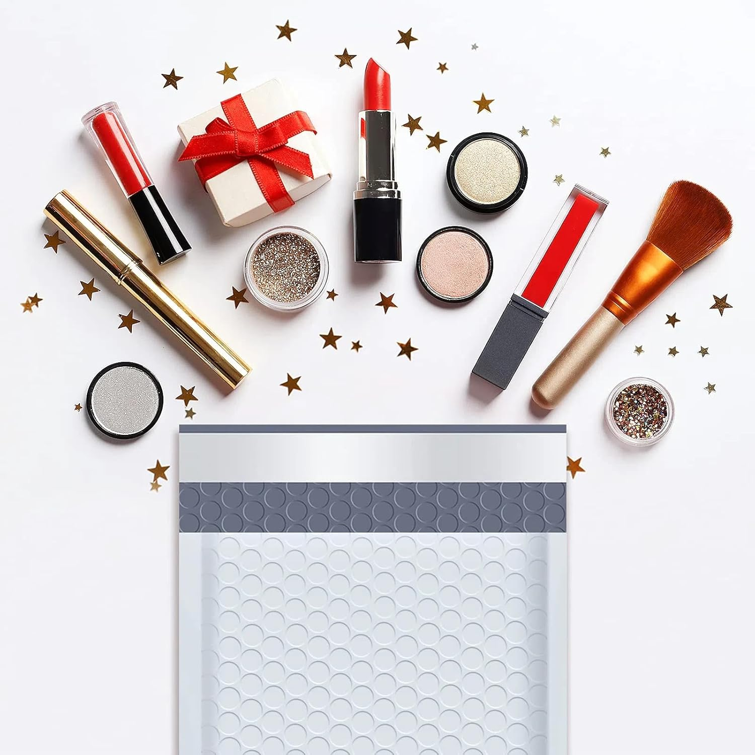 MILIOG Bubble Mailers 5X8 Inch White 25 Pack | Waterproof Padded Envelopes | Self Seal Adhesive, Tear-Resistant | Small Business Mailing Packages for Jewelry, Makeup, Accessories image number 2