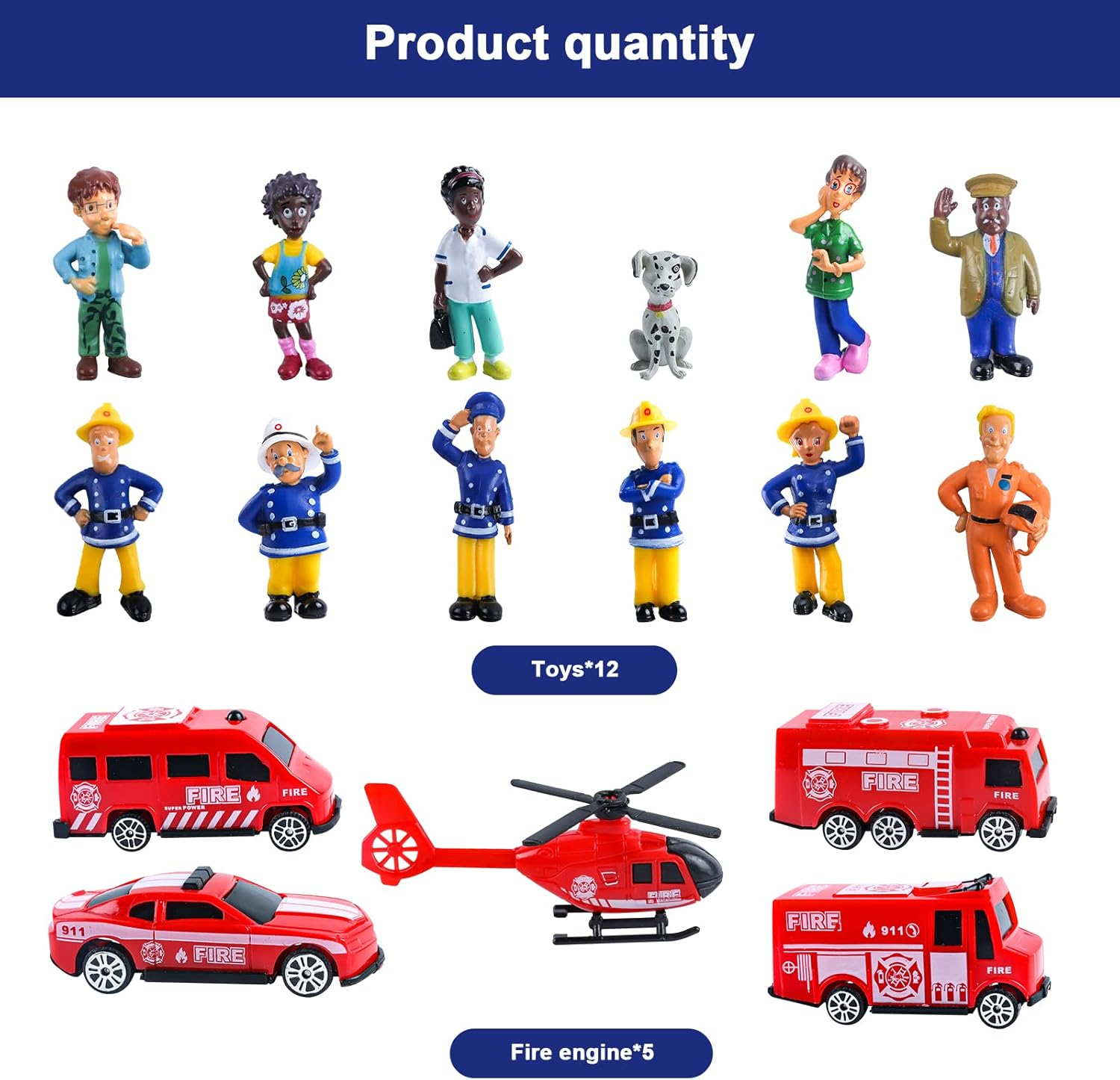 Fireman Sam Cake Decoration Set - Figures, Toppers, Birthday Accessories image number 2