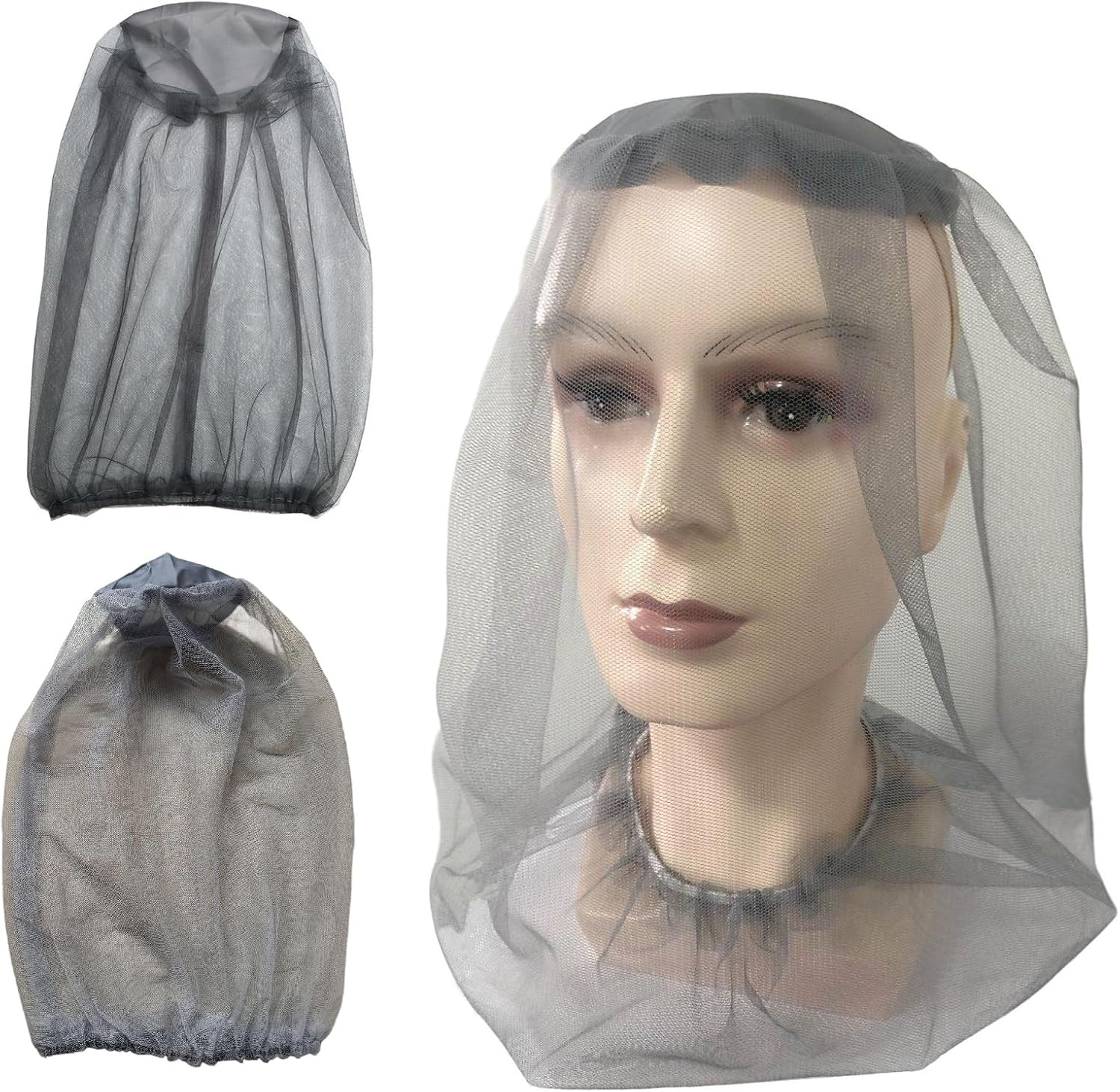 2 Pcs Fishing Head Insect Repellent Mask, Mosquito Repellent Veil, Cycling Insect Head Net, Mosquito and Fly Repellent Veil (L) image number 4