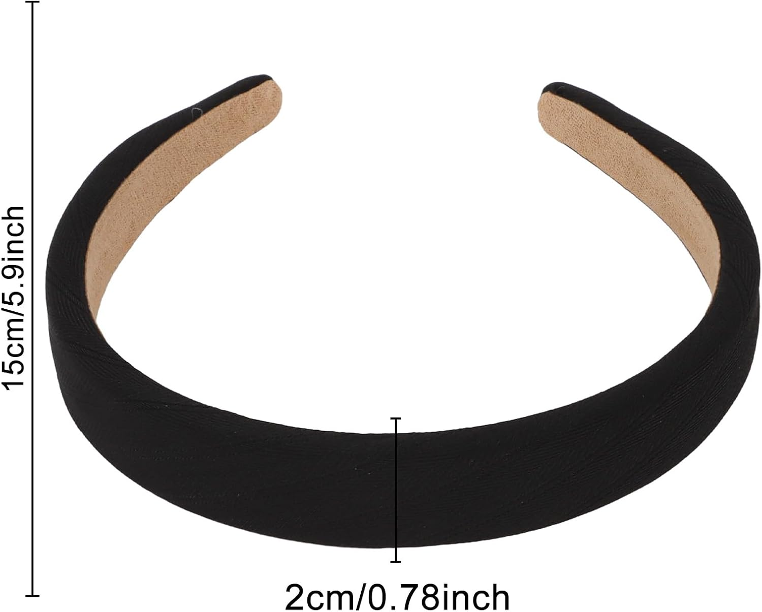 Bumlofa Pack of 5 Plain Flat Headbands for Women, Pastel Tones + Textured Design for Headbands Girls image number 1