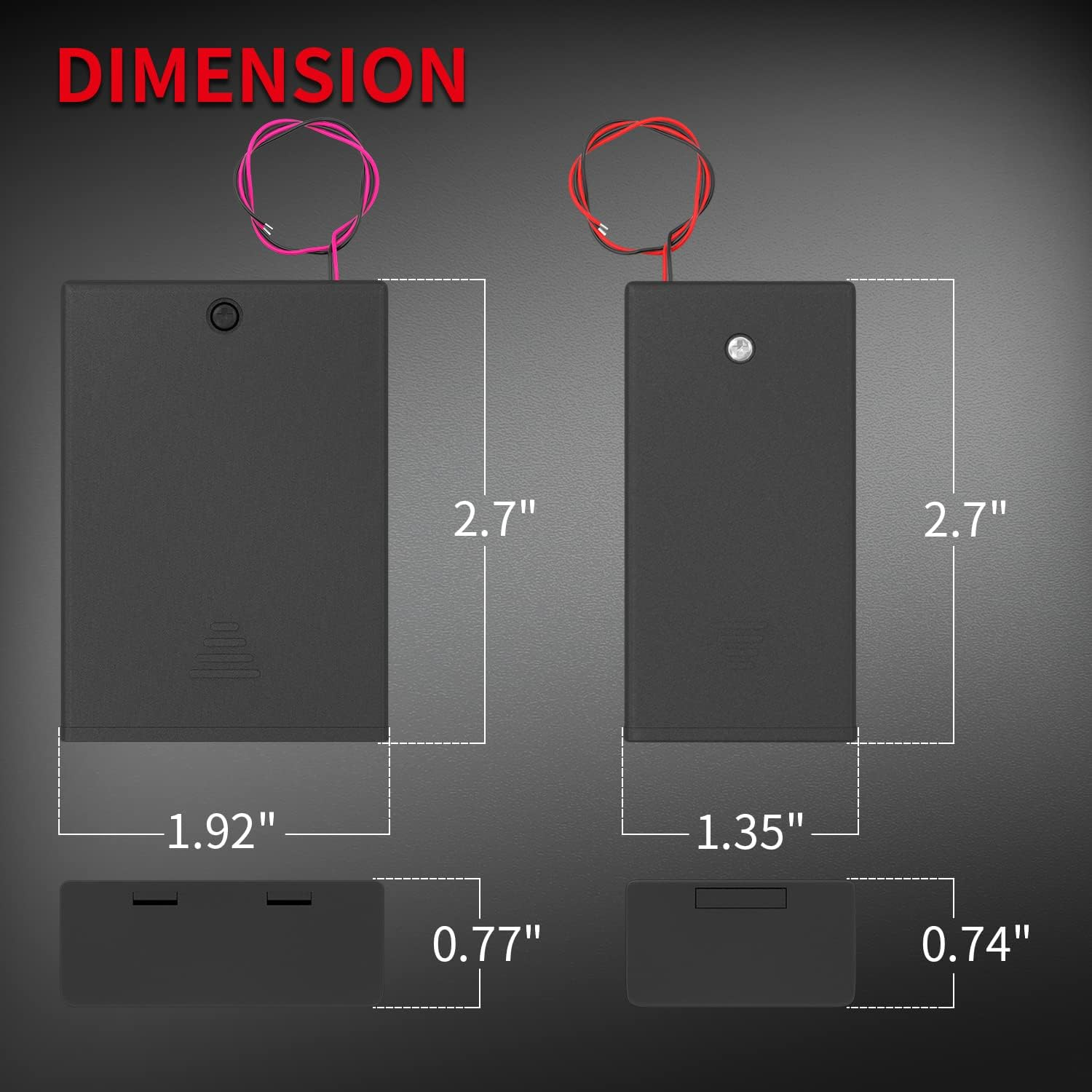 DAIERTEK AA Battery Holder Pack Single 1-4 AA Battery Holder with Switch Leads Cover Battery Box Case -Total 8Pcs image number 1