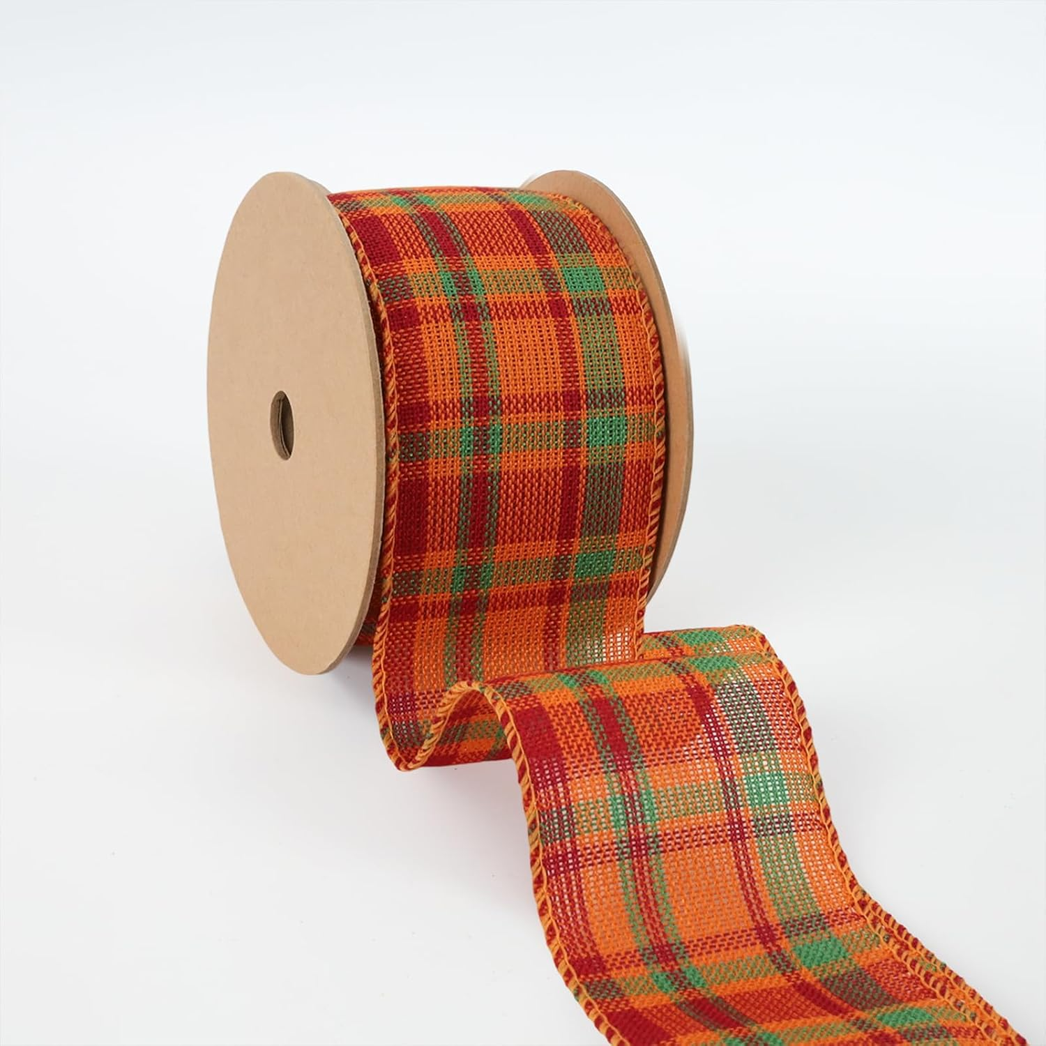 Black and Red Glitter Ornament Wired Ribbon, 10 Yards 2.5 Inch Wide Christmas Ribbon for Tree, Gift Wrapping, Wreaths, Bows, Holiday Decoration image number 1