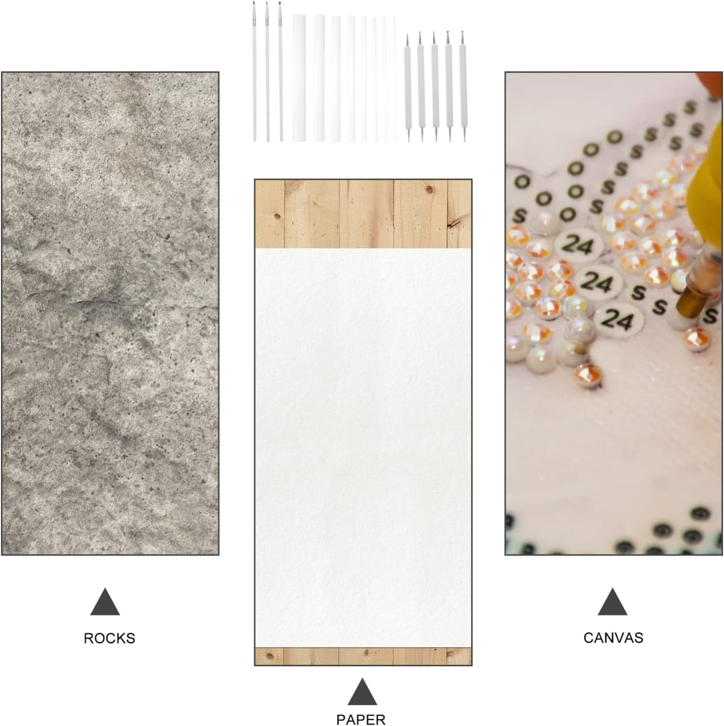 NUOBESTY 16Pc Mandala Dotting Tools DIY Acrylic Sticks Rocks Stone Painting Pen Kit image number 3