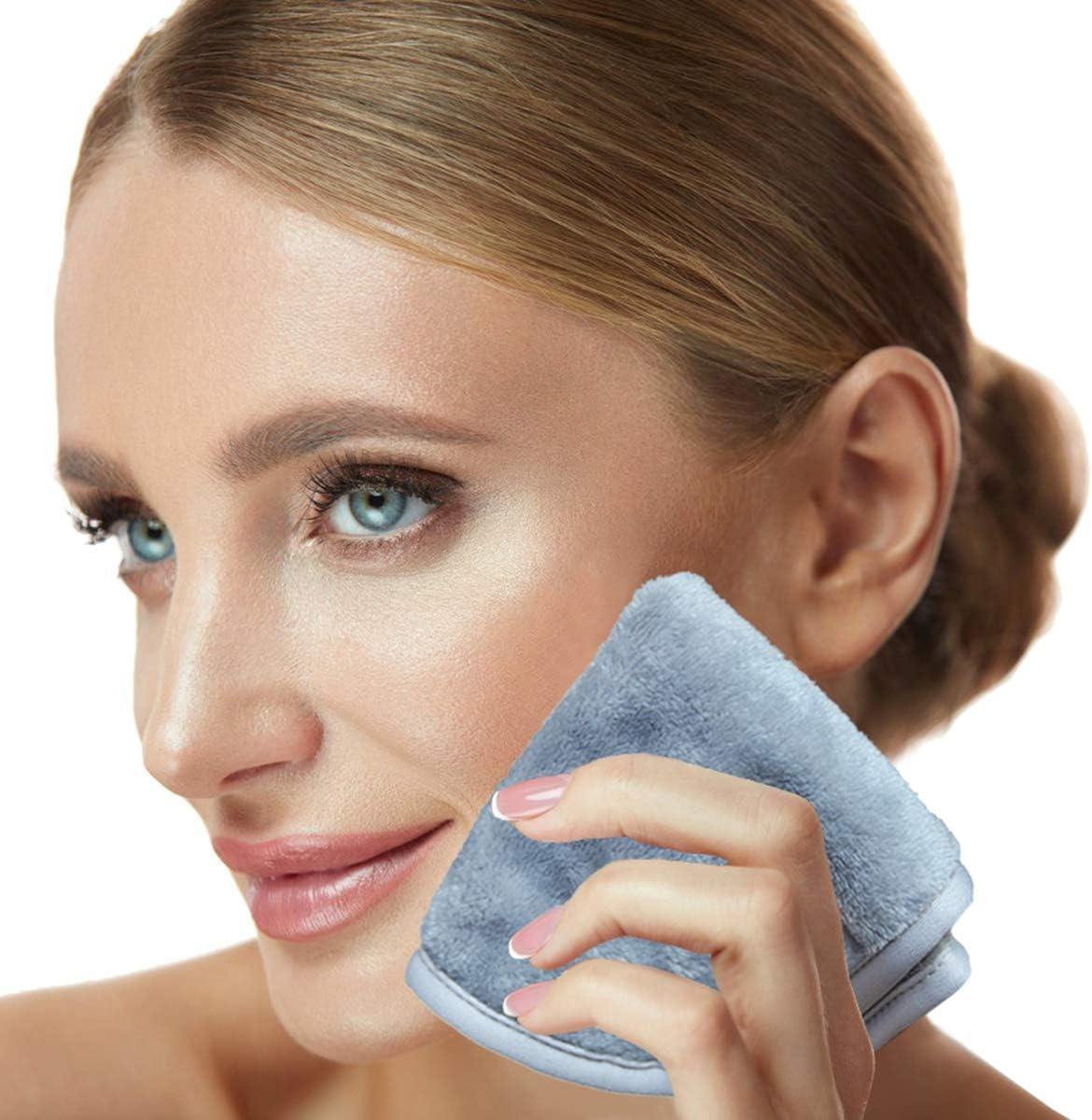 Reusable Microfiber Makeup Remover Cloths 20X20Cm (4Pcs) for Face, Super Soft Chemical Free Facial Cleaning Towel for All Skin Types image number 3