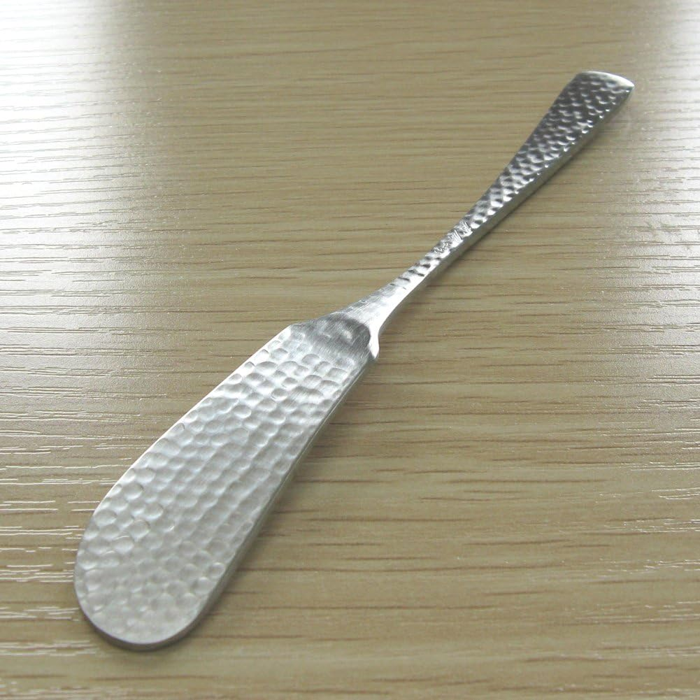 Nagao Japanese and Western Eclectic Butter Knife, 5.7 Inches (14.4 Cm), 5 Pieces + 1 Piece, 18-8 Stainless Steel, Hammered, Made In image number 3