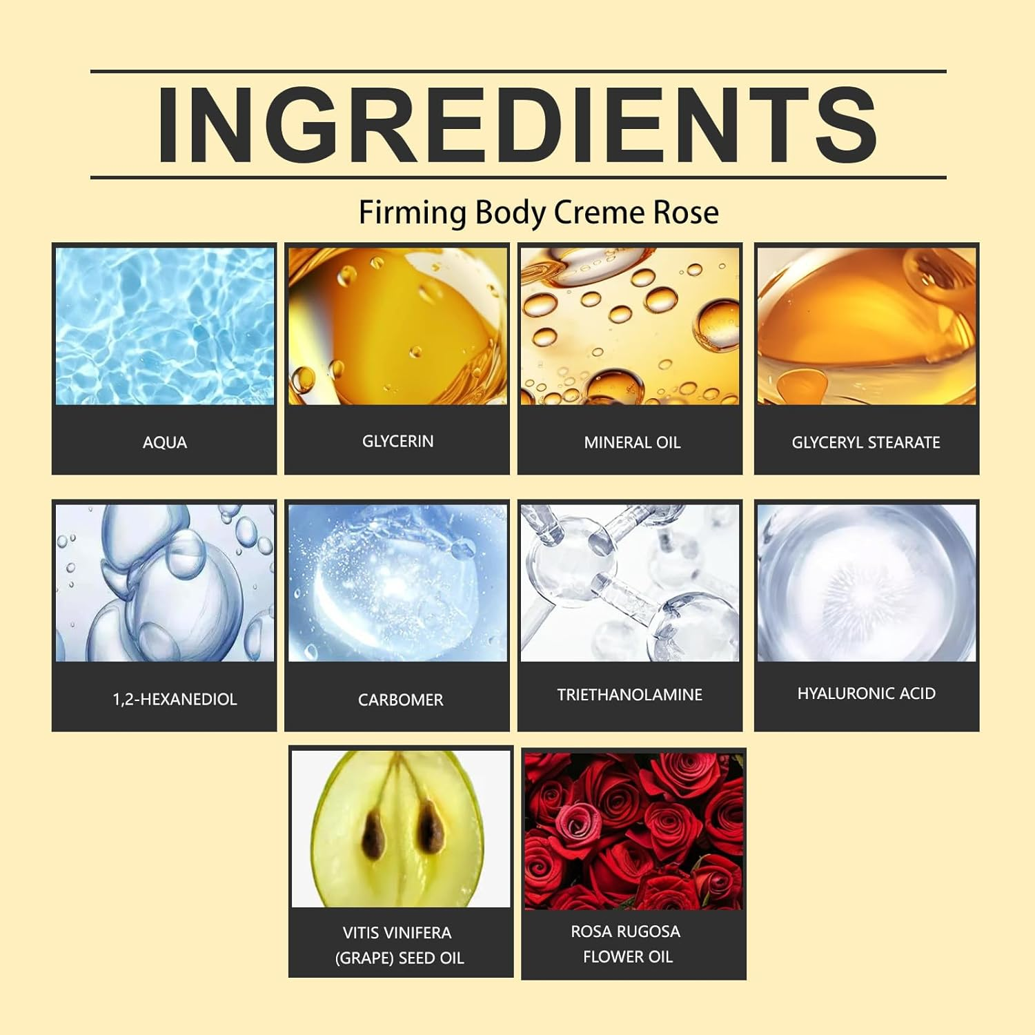 Champagne Lift Firming Body Cream with Luxe-Lift & Pink Pepperslim, Tightens, Smooths & Moisturizes for Arms, Legs, Tummy, 8 Fl Oz, Rose Absolute image number 4