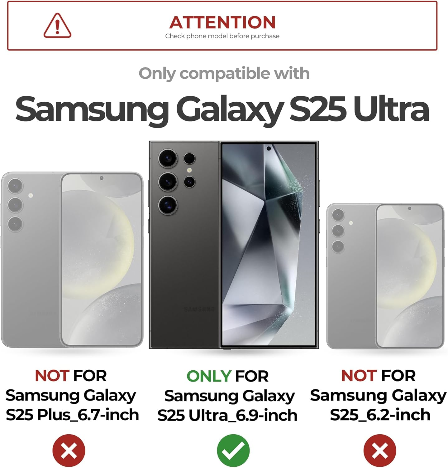 Dexnor for Samsung Galaxy S25 Ultra Case with Built-In Slide Camera Cover & Screen Protector & Kickstand, Heavy-Duty Shockproof Rugged Case Full-Body Bumper Protective Cover - Black image number 2