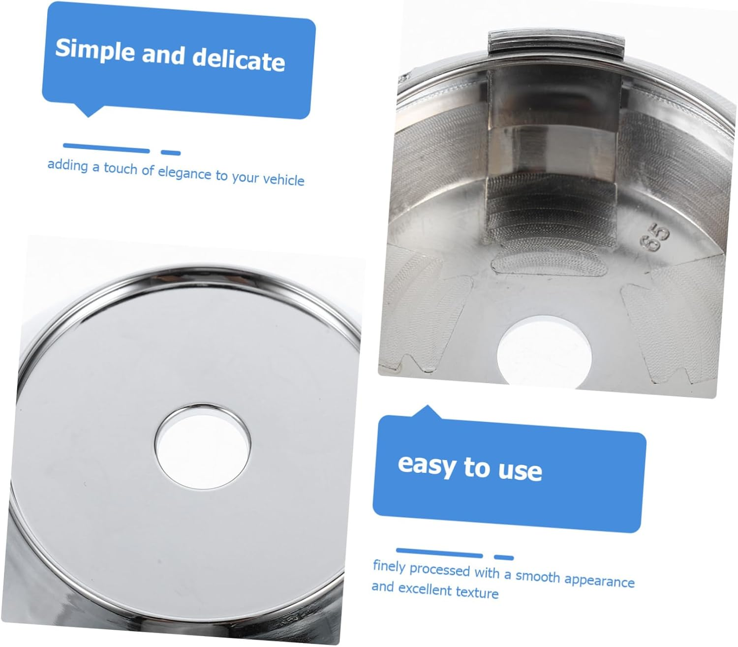 LALADEFIEE 4Pcs Wheel Rim Covers Durable Center Hub Caps for Car Easy Installation Elegant Design Protects Wheel Hub from Water Auto Accessories image number 6