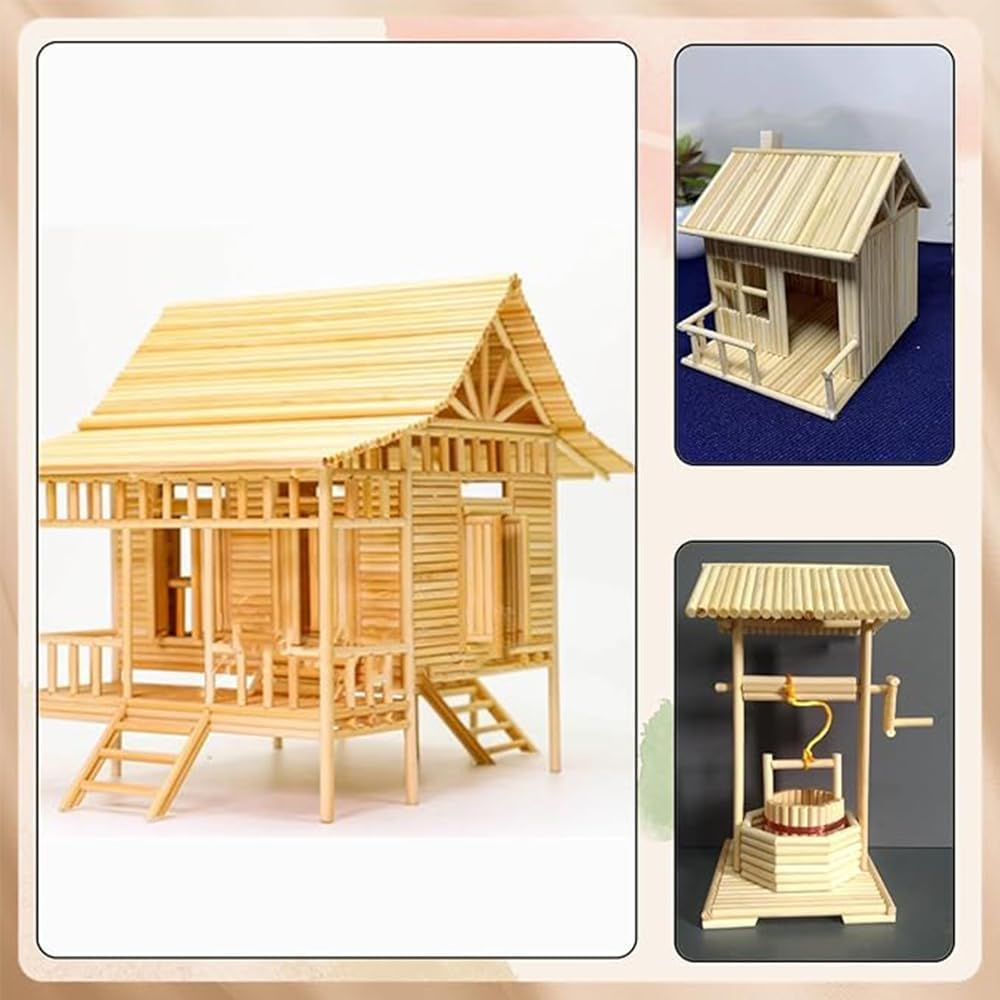 150Pcs Wooden Sticks,Natural round Wood Dowel Rods 1/8 X 12 Inch,For DIY Crafts Model Making(300X3Mm) image number 2