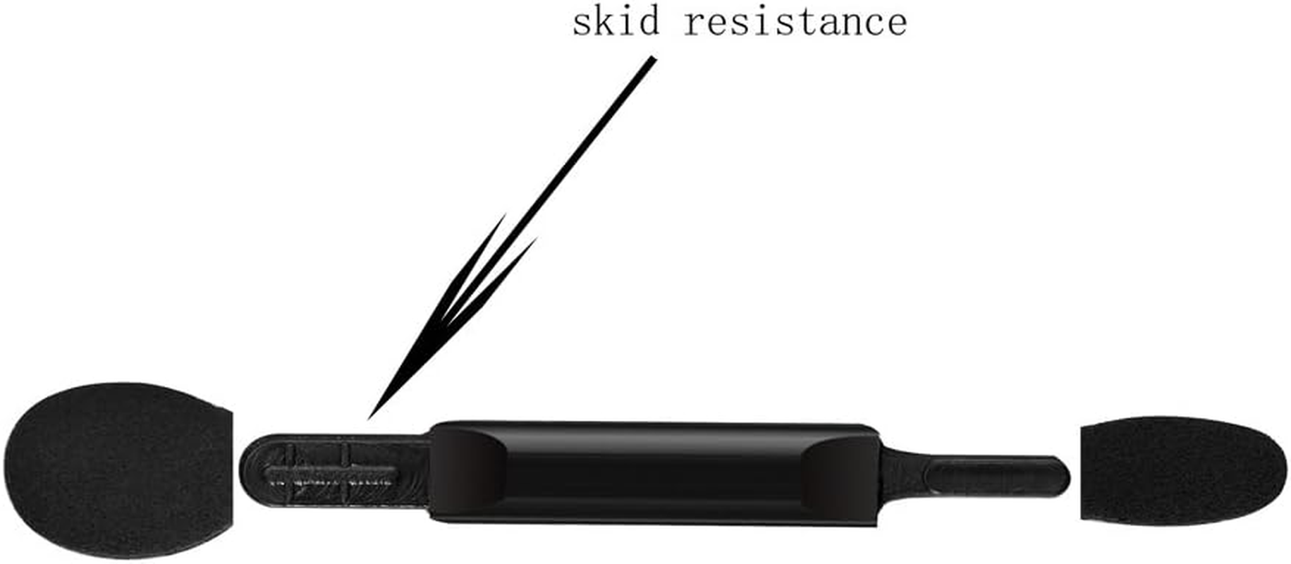 Deksias Disposable Dual Sided Eye Shadow Sponge Applicator Oval Tipped Eyeshadow Brushes Makeup Applicators (50PCS, Black) image number 6