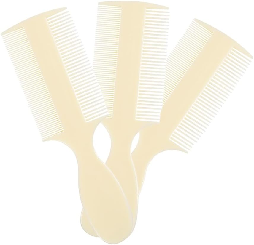 Kuskins 3 Pack Double Sided Baby Comb, Fine Tooth Lice & Dandruff Comb for Newborns, Adults & Pets, Hypoallergenic Rounded Teeth for Cradle Cap (Baby Shower Essential) image number 4