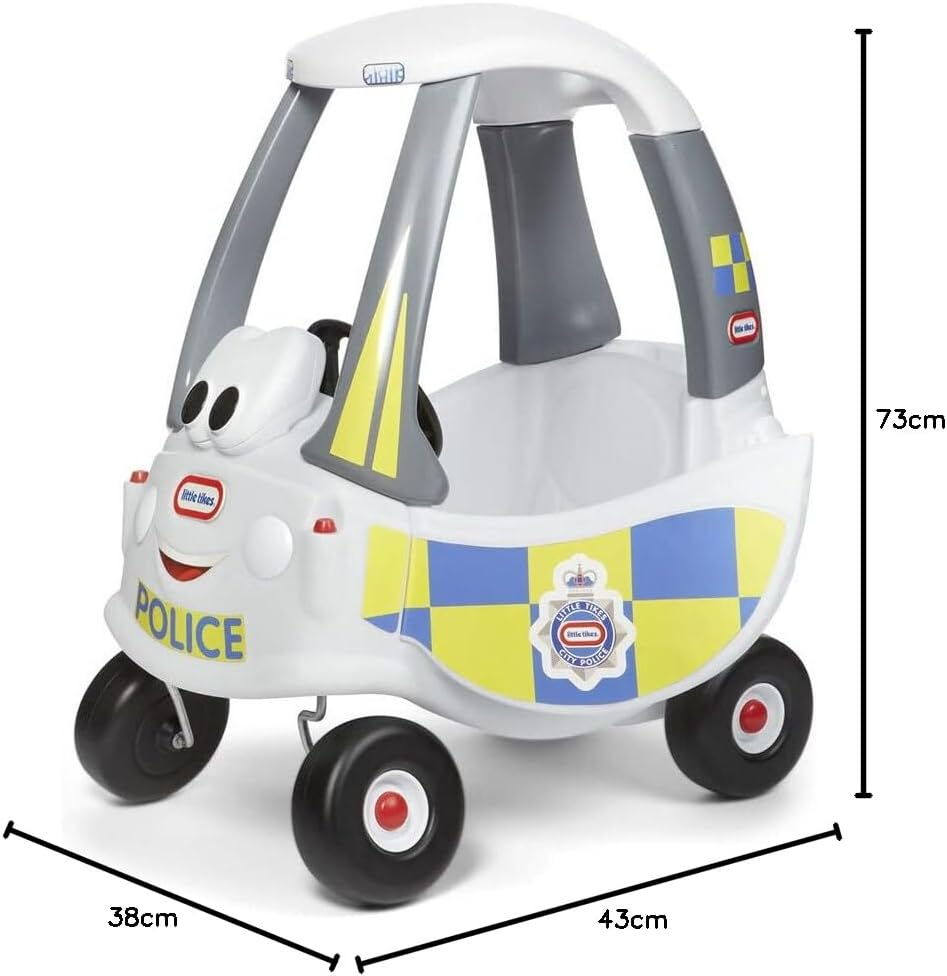 Little Tikes Police Response Cozy Coupe - Ride-On Buggy Toy for Toddlers - with Working Door, Removable Floor & Horn - Encourages Creative Play - for Ages 18 Months to 5 Years image number 3