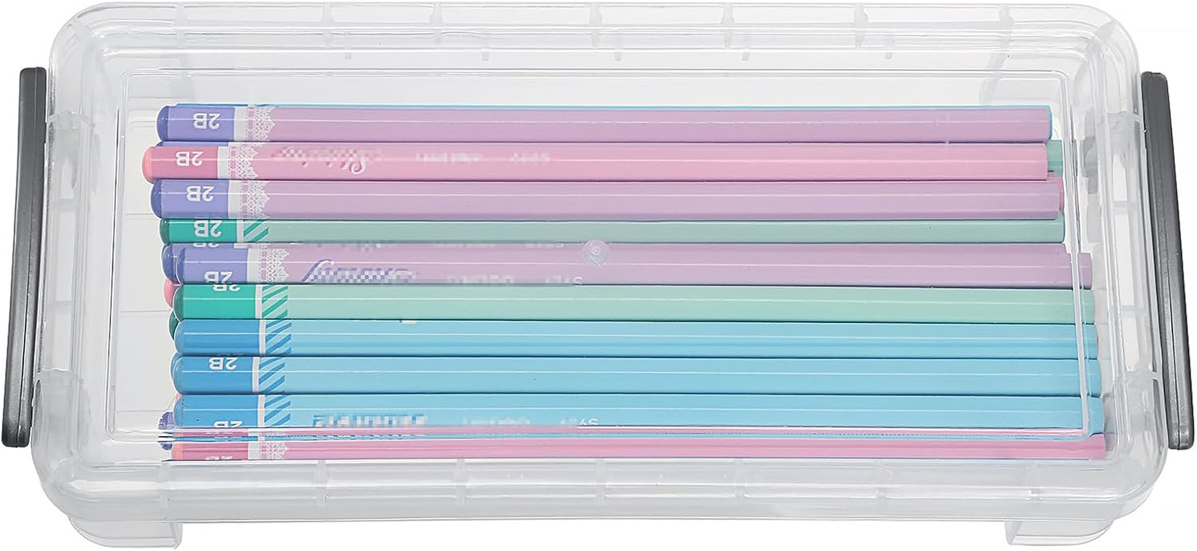 BTSKY Large Capacity Pencil Box, Office Supplies Storage Organizer Box, Brush Painting Pencils Storage Box Watercolor Pen Container Drawing Tools(6 Pack) image number 4