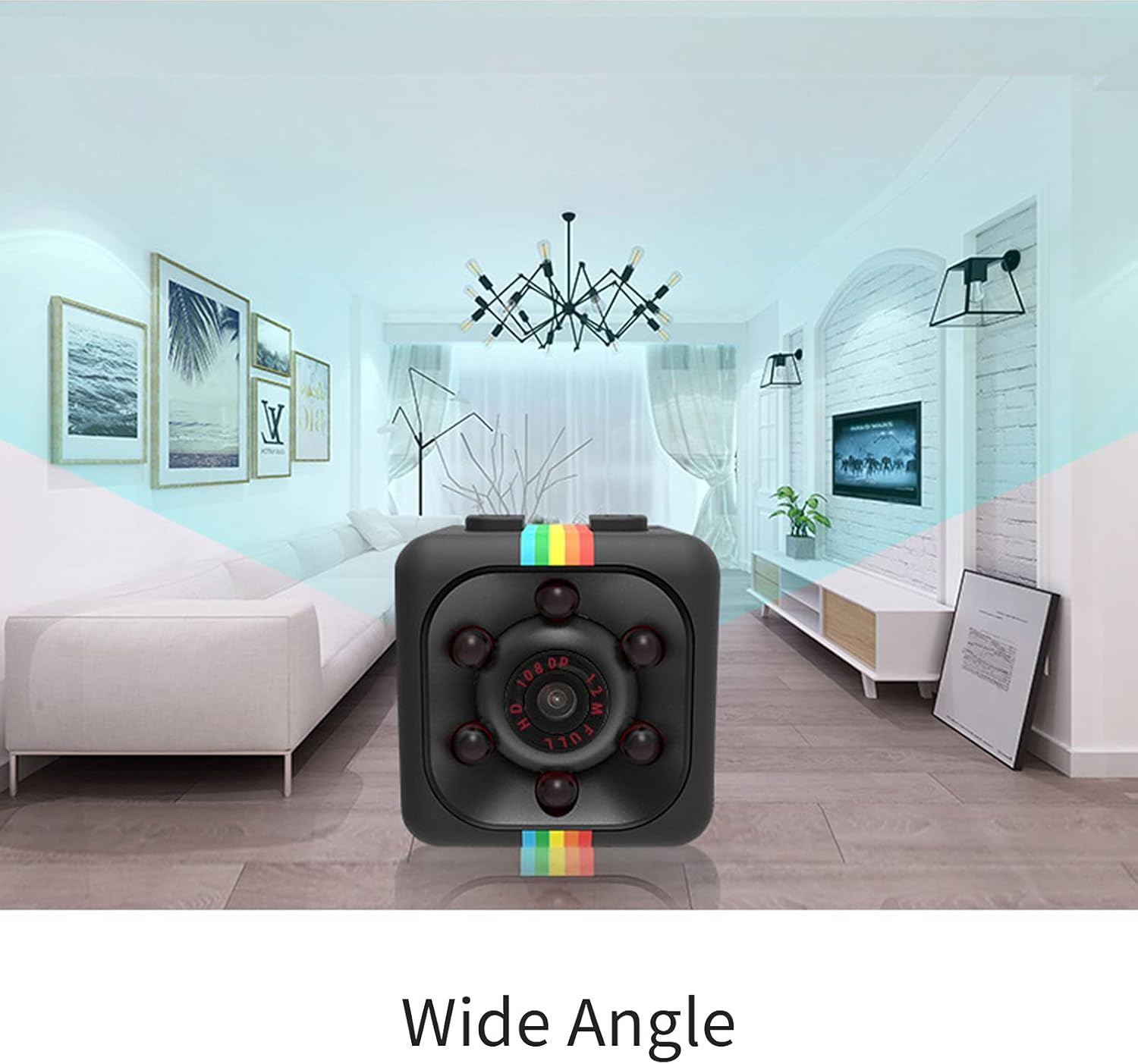 Mini SQ11 1080P HD Sports DV Camera Portable with Motion Detection Wide Angle for Home and Office Supported 32Gb(Max.) TF Card