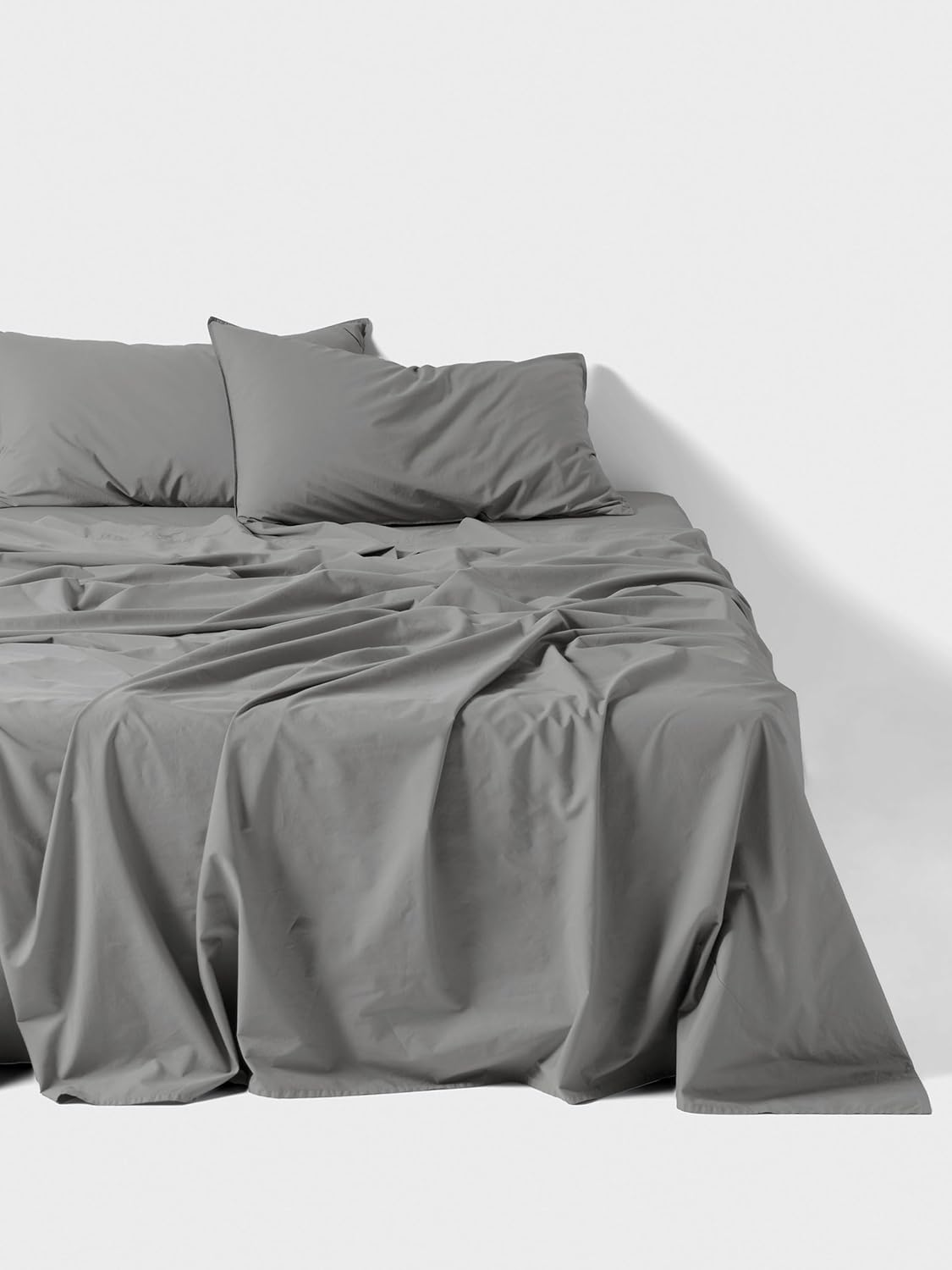 Linen House Terra Bed Sheet Set, Steel, Double Bed