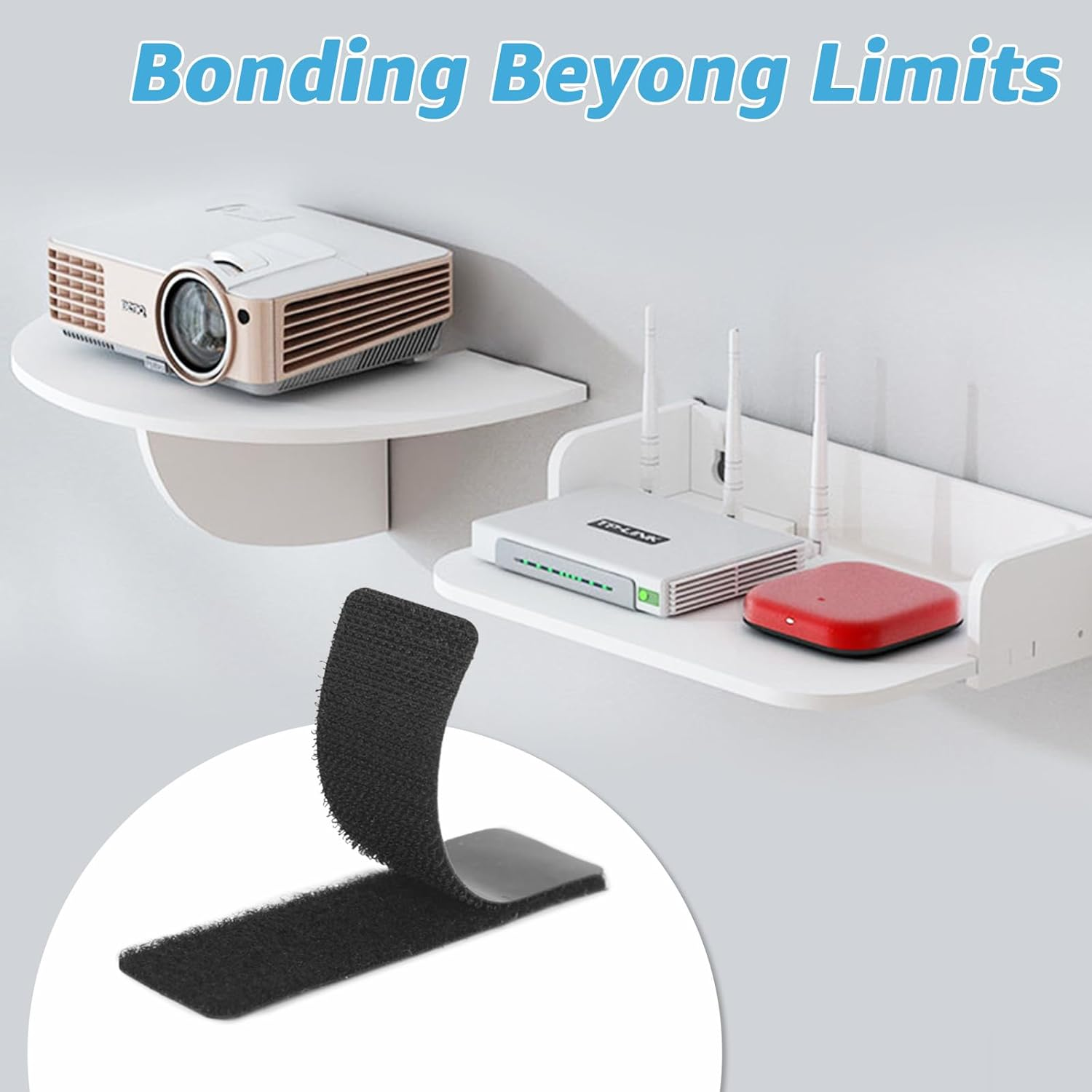 Art3D 16 Sets Hook and Loop Strips with Adhesive, Heavy Duty Double Sided Sticky Strips for Fabric Office Home, 10 X 2.5 CM