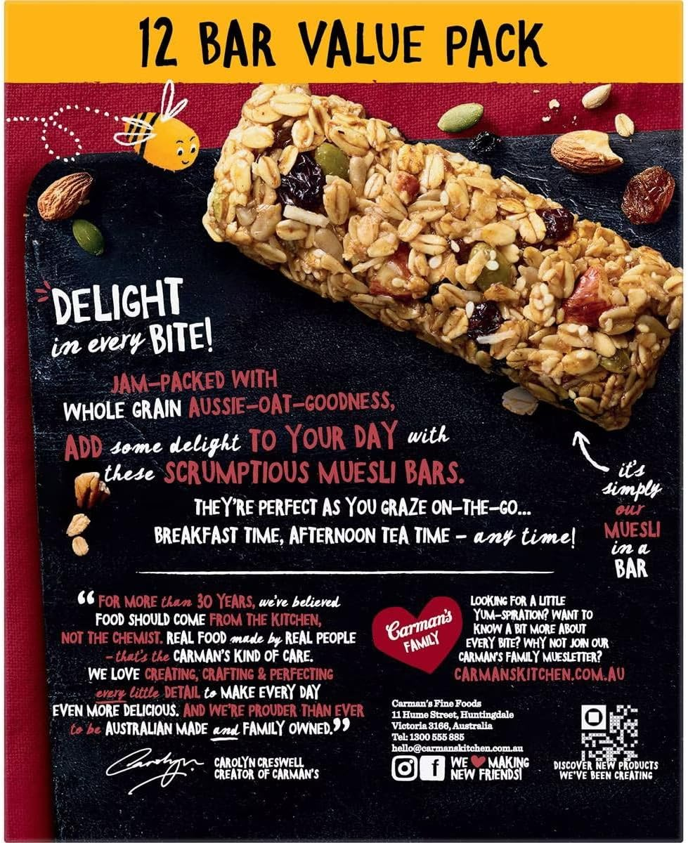 Carman'S Classic Fruit and Nut Muesli Bars Value Pack 45 G (Pack of 12) image number 4