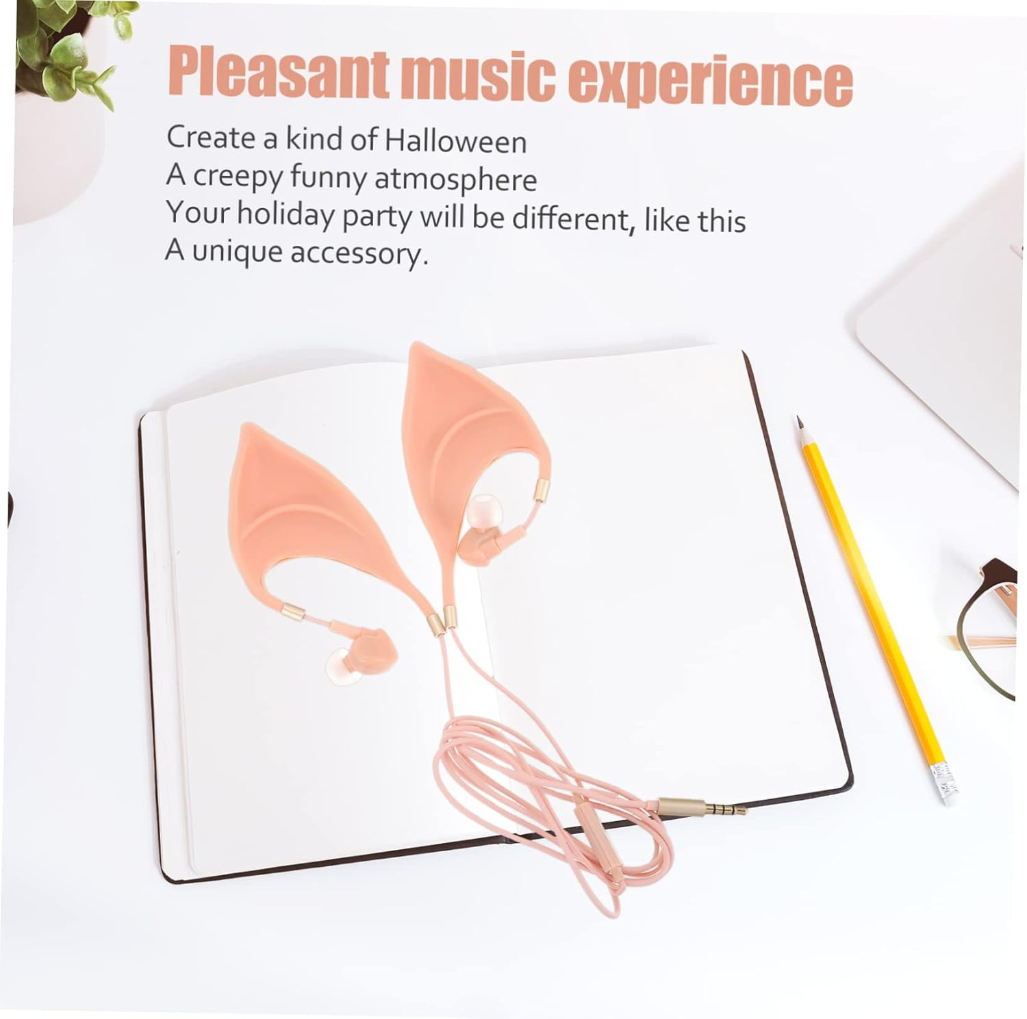 Operitacx in Ear Music Earbuds with Caps Lightweight Gaming Earphone for Laptop Mobile Devices Comfortable Fit Unique Halloween Accessory image number 5