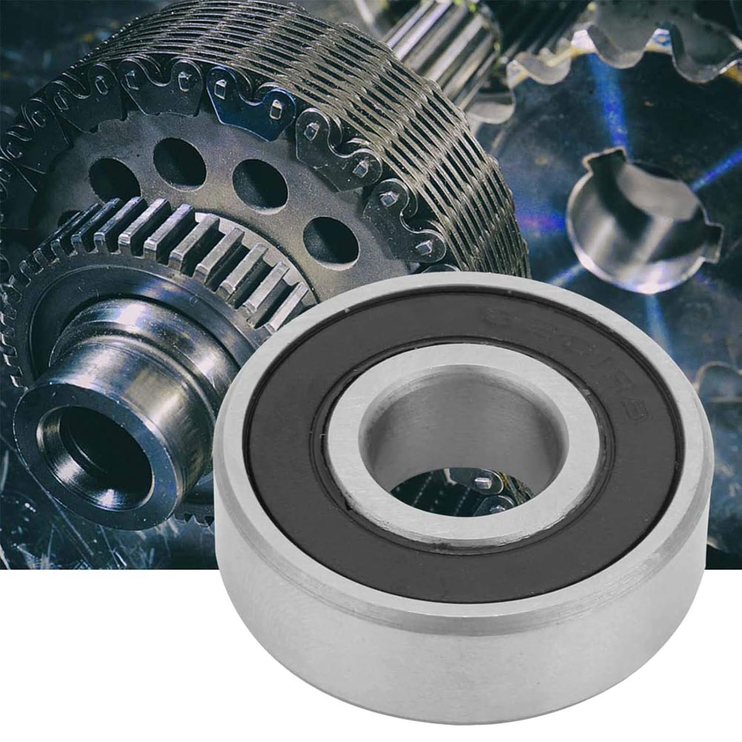 Jectse 10Pcs 6201-RS Ball Bearing, Deep Groove Steel Bearing, 32 * 12 * 8Mm, for Gearboxes, Instrumentation, Motors, Household Appliances, Internal Combustion Engines image number 1