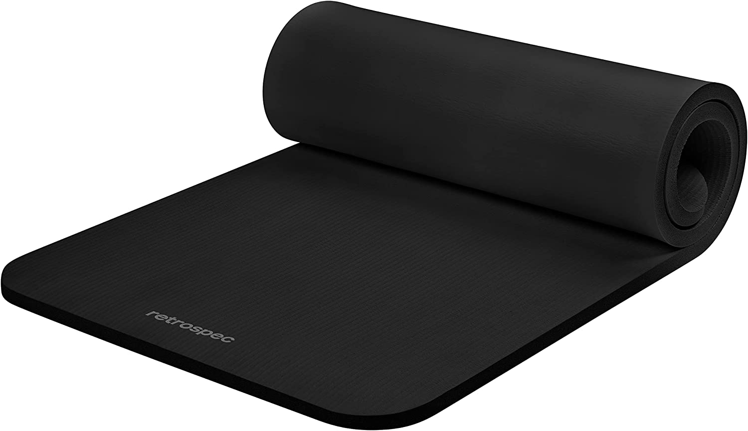 Retrospec Solana Yoga Mat 1" & 1/2" Thick W/Nylon Strap for Men & Women - Non Slip Exercise Mat for Yoga