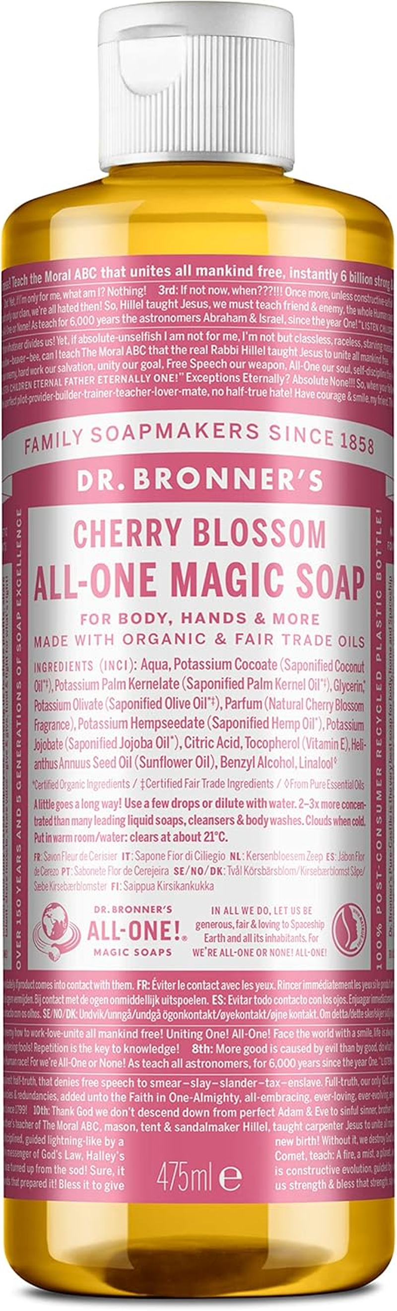 Dr. Bronner'S - Pure Castile Liquid Soap Cherry Blossom 475 Ml image number 3
