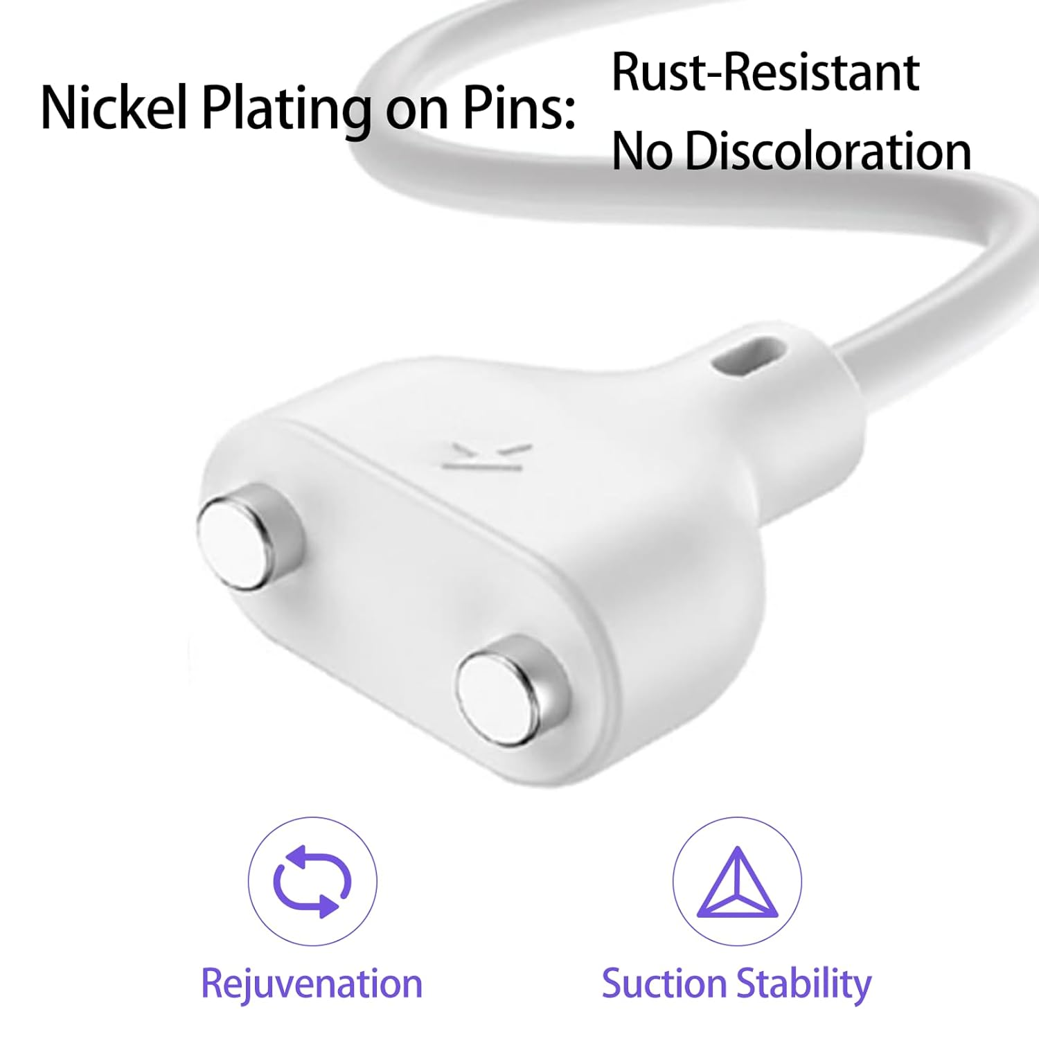 ONBPIY Vibrator Charger Magnetic USB Charging Cable 10MM 0.39 Inch Pitch Replacement Power Cord for Personal Massagers Facial Cleanser Electric Toothbrush Flashlight 31.4 Inch Long image number 5