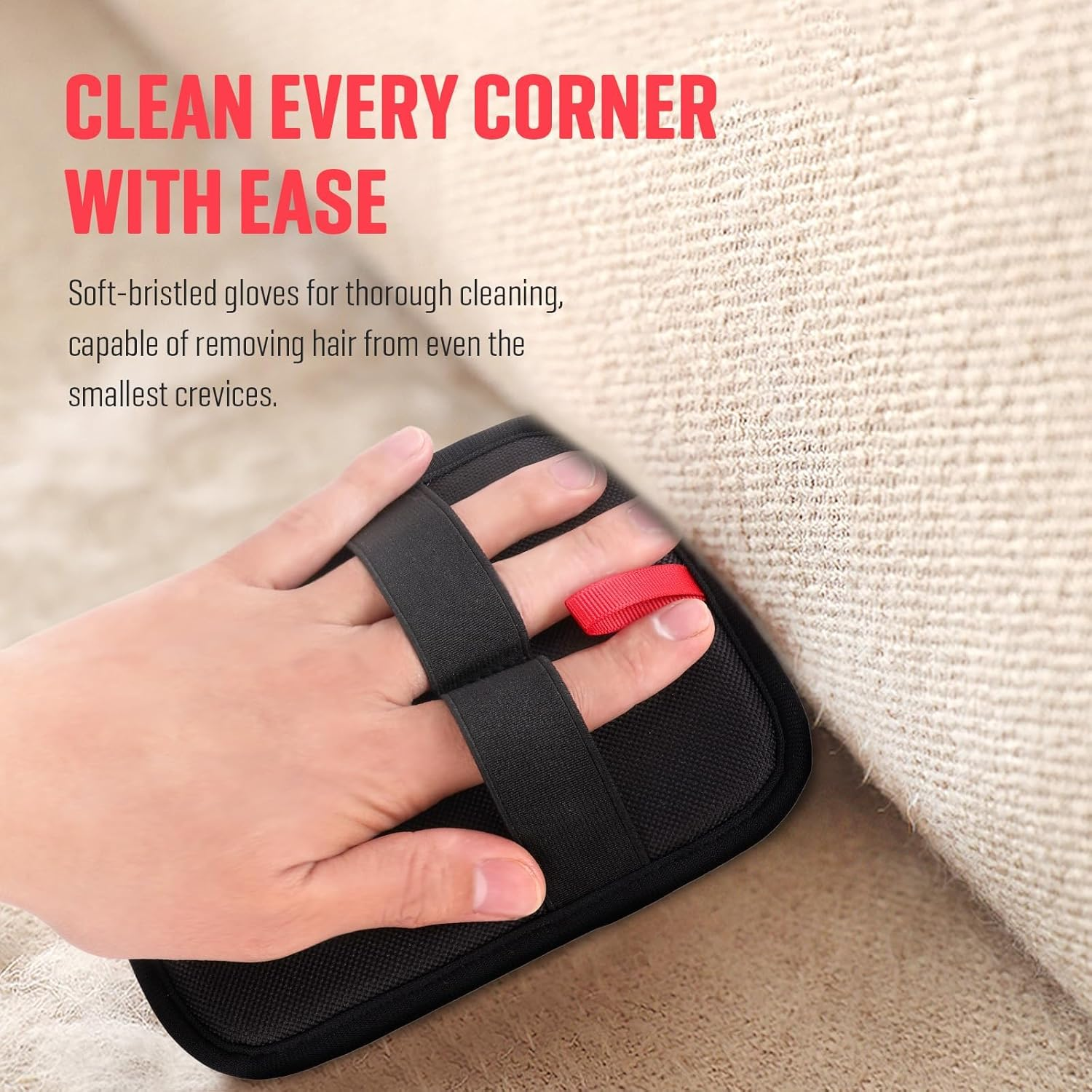 2 Pack Pet Hair Remover, Electrostatic Pet Hair Removal Gloves, Reusable Cat & Dog Hair Remover for Couch, Furniture, Carpet, Curtain, Upgraded Animal Fur Removal Tool, Cat Grooming Gloves