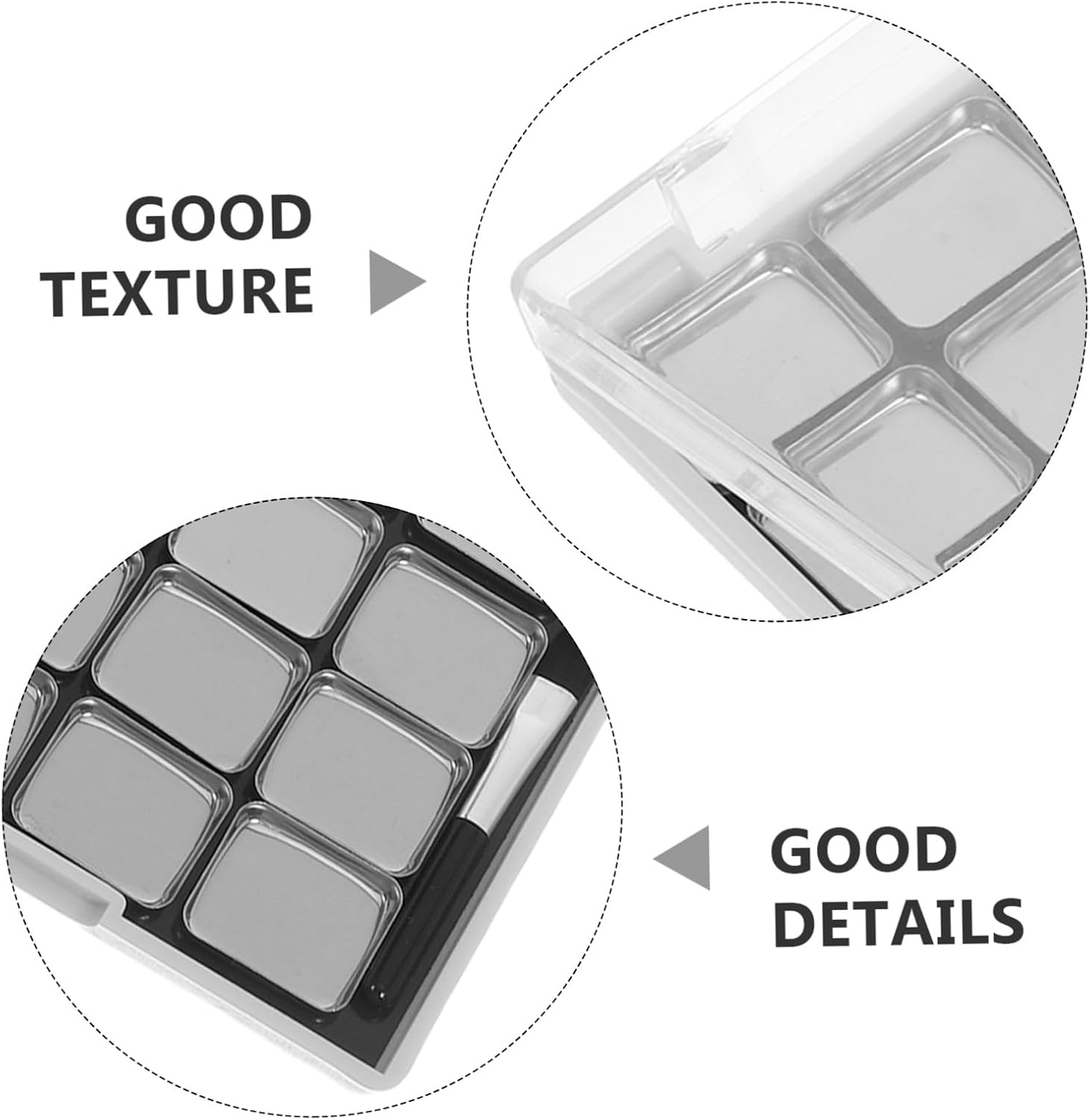 WESIEVYA Palette Organizer Empty Magnetic Eyeshadow Palette Magnetic Eye Shadow Disk Empty Eyeshadow Container Makeup Mixing Plate Household Tray Palatte Transparent image number 3