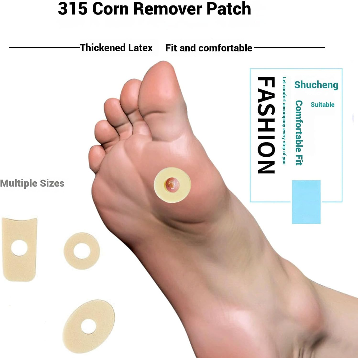 180 Pcs Corn Cushions for Toes Water-Resistant Self-Stick Callus Pads with Upgraded Adhesion, Cushioning & Pain Relief for Foot Corns, Blisters, and Rubbing (3Sizes, Toe Protectors for Men & Women) image number 1