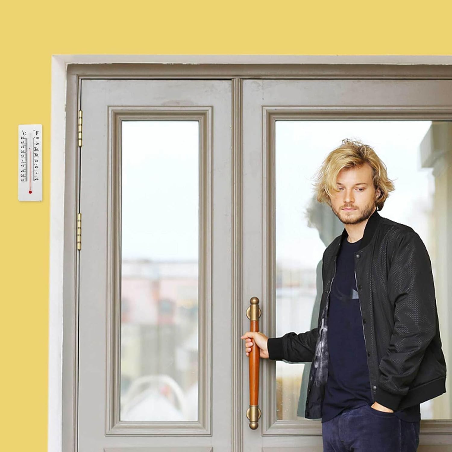 Milisten 2Pcs Outdoor Wall-Mounted Key Hider Thermometer, Portable Small Plastic Key Storage Box Hidden Compartment for Home and Office Outdoor Use image number 1