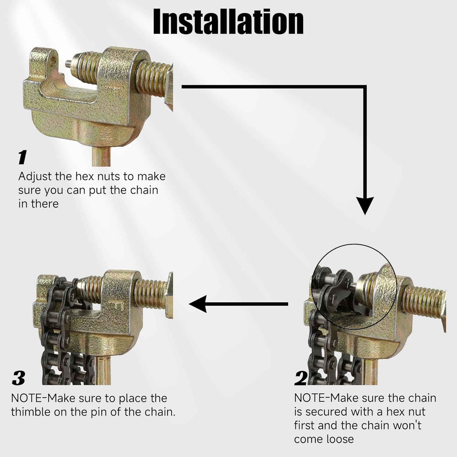 YOXUFA #35 Chain for Mini Bike Coleman CT100U CC100X Baja Doodle Bug DB30 Motovox MBX10 MBX11 Mega Moto MM-B80 105Cc Predator 79Cc 97Cc 100Cc Engine Powersports Parts with Chain Breaker - 140 Links image number 5