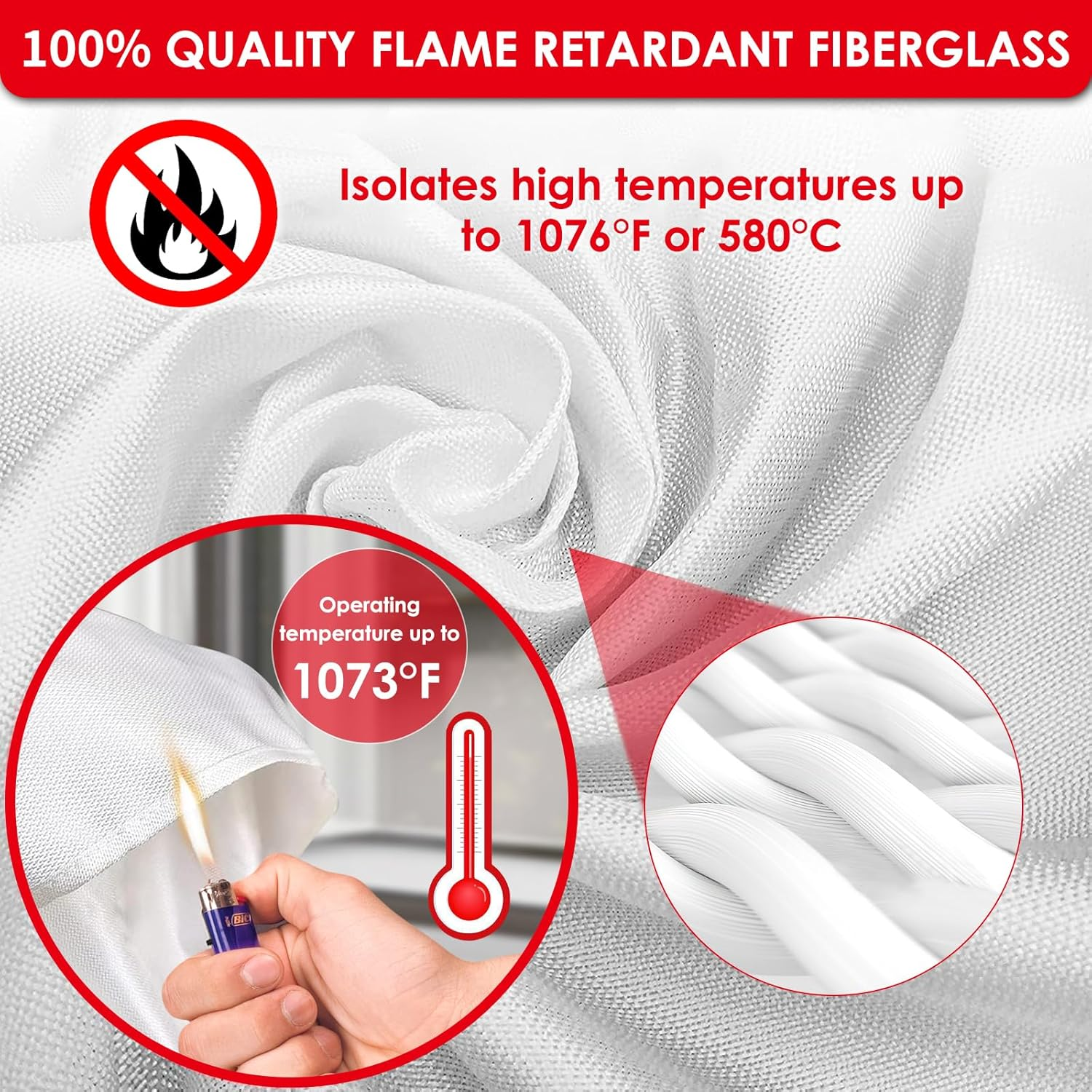 DAWNTREES Fire Blankets 4 Pack Emergency for Kitchen Home,1X1M Emergency Fire Retardant Blanket for Home Fireproof Blanket for Camping, Grill, Car, Office, Warehouse, School, Picnic, Fireplace (4) image number 3
