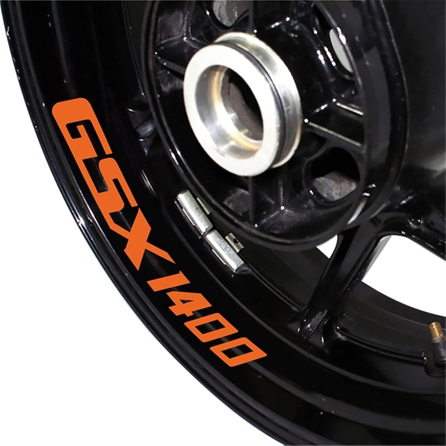 Stickers Motorcycle Rim Stickers Rim Edge Sticker Rim Edge Stripes Reflective Decals Logo Accessories for Suzuki Gsx GSX1400 1400 (Color : Orange) image number 4