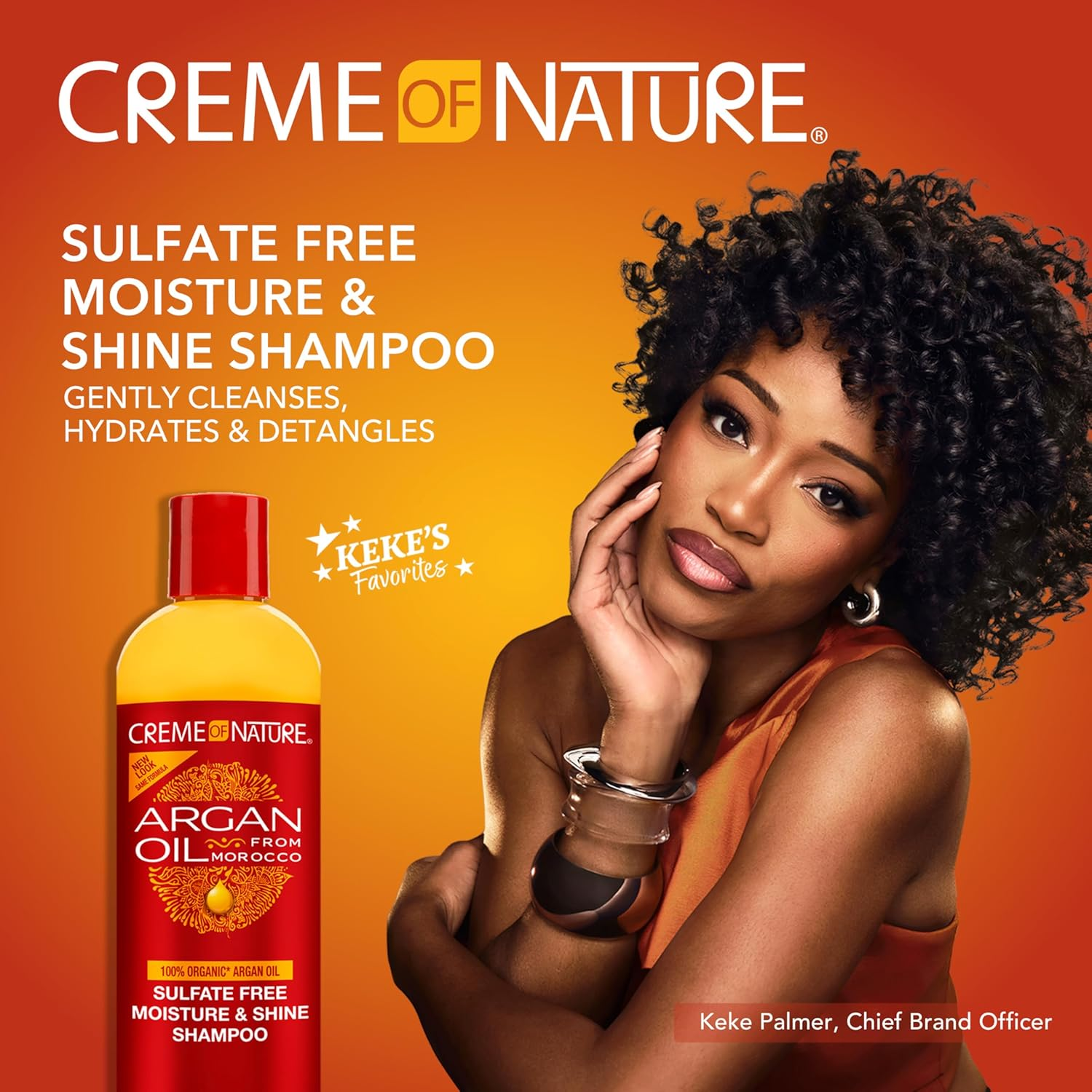 Creme of Nature Moisture & Shine Shampoo with Argan Oil: 12 OZ image number 6