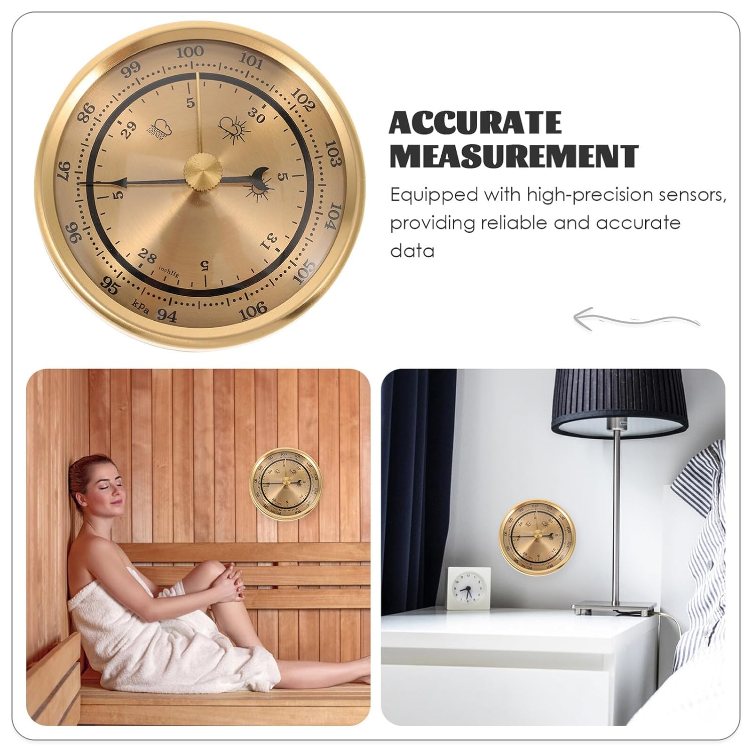 Multi-Function Small Barometer with Air Pressure Gauge Portable Weather Forecast Tool Hygrometer Thermometer for Indoor Outdoor Home Use Compact and Lightweight image number 1