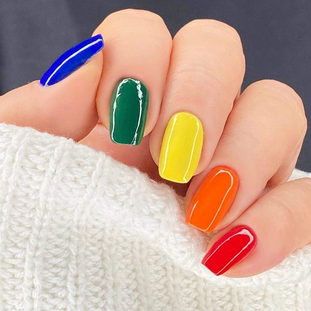 Vishine Gel Nail Polish Set Summer Hot Bright Neon Colors Orange Yellow Red Green Blue Gel Polish Kit Soak off UV LED Nail Gel Vanish Manicure Starter Kit 6 Colors 8Ml image number 1