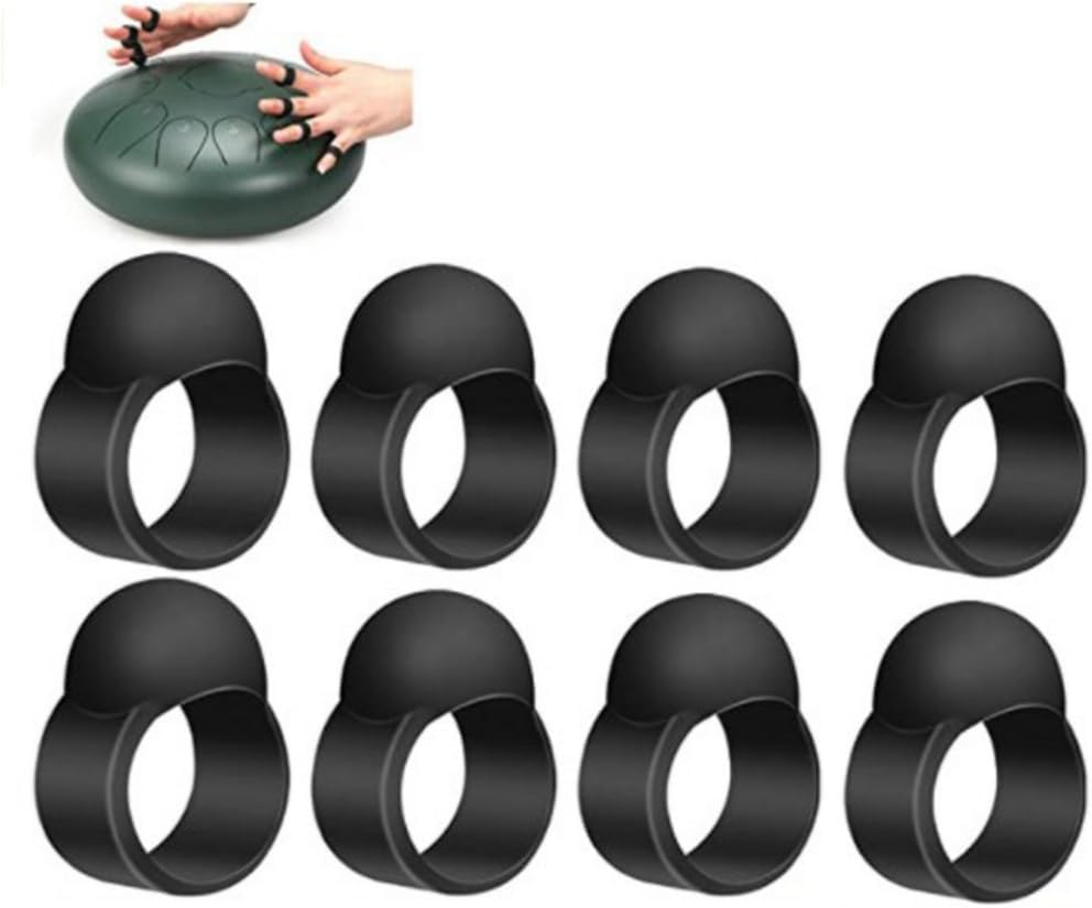 8 Pcs Ethereal Drum Percussion Instrument Practice Tool Finger Picks Drum Finger Sleeve Protectors Tongue Tool Accessories image number 2
