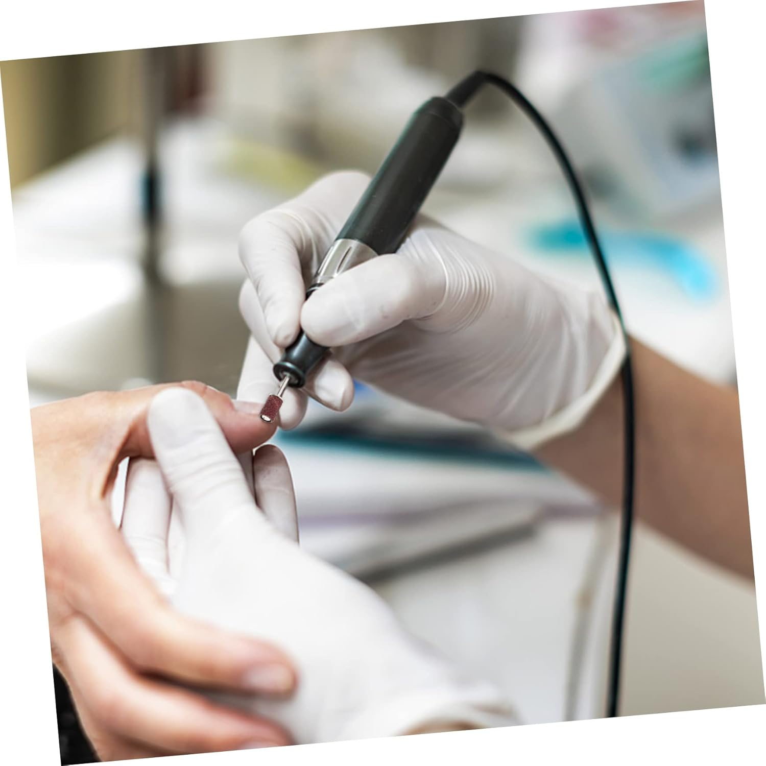 MERRYHAPY 75Pcs Professional Nail Art Shop Tool Environmental-Friendly Material Polishing Ring Nail Sanding Bands Fine - Brown image number 2