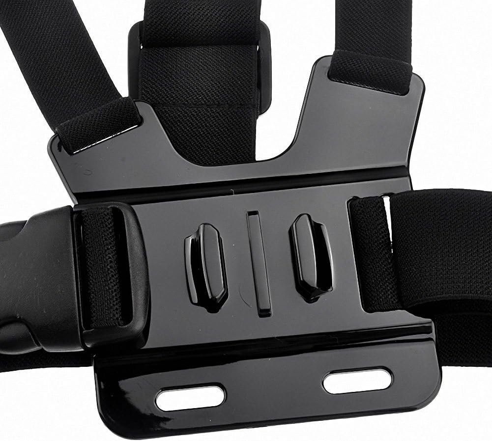 TEKCAM Chest Harness Mount Adjustable Chest Strap Belt with J Hook Compatible with Gopro Hero 13 12 11 10 9 8/Akaso/Dragon Touch/Vemont/Remali Capature Cam/Wolfang/Surfola Action Camera Accessories - Black image number 4