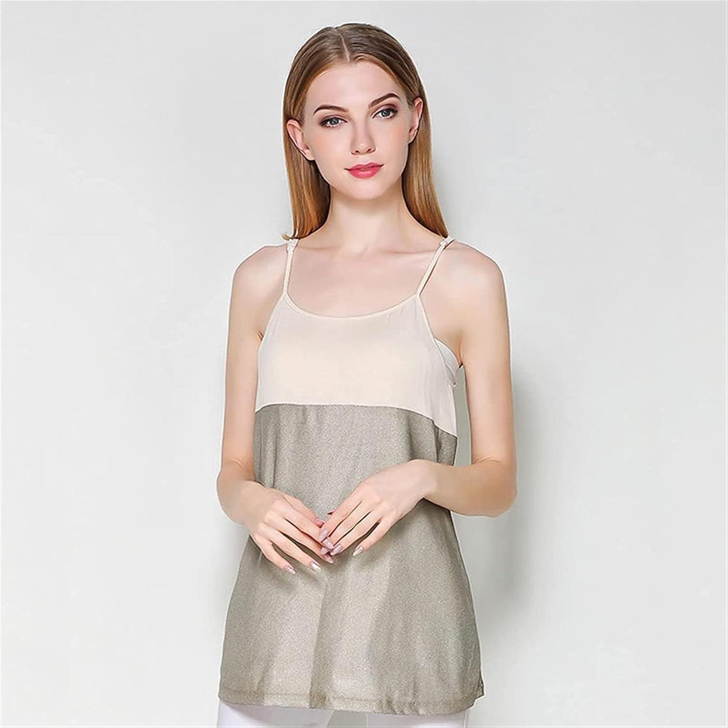 Maternity Wear, Shielding Radiation Suit anti Electromagnetic Household Appliances Pregnancy Protection Apron Clothes(Beige,Xxlarge) image number 1