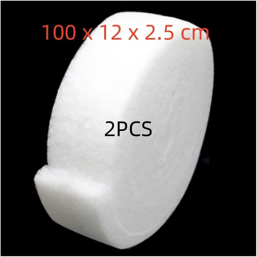 GYWHOOFT 2 PCS Aquarium Filter Sponge Mat, 1M X 12Cm Fish Tank Filter Sponge Pre-Filter Foam Roll Biochemical Reusable Filter Cotton Pad Cut to Fit Most Fish Tank Water Cleaning Supplies image number 2